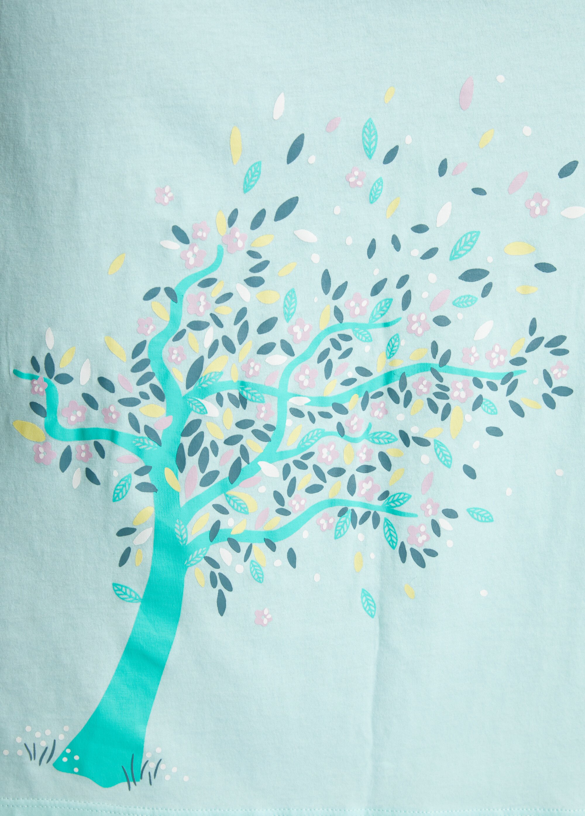 Chemise de nuit mi-longue motif placé Femme Vert SAROS DE5