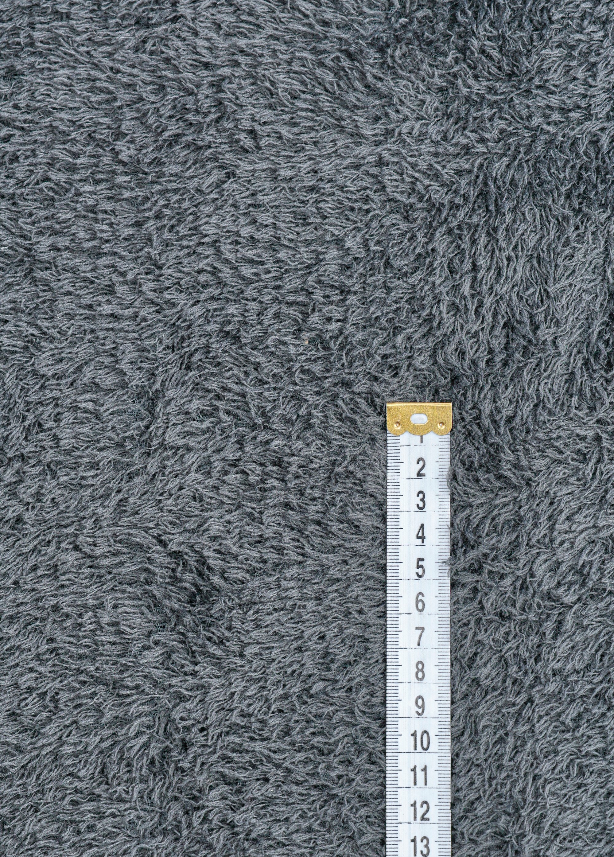 Coupon en jersey chenille doux 1F GRIS FONCE COT148099-3 DE1