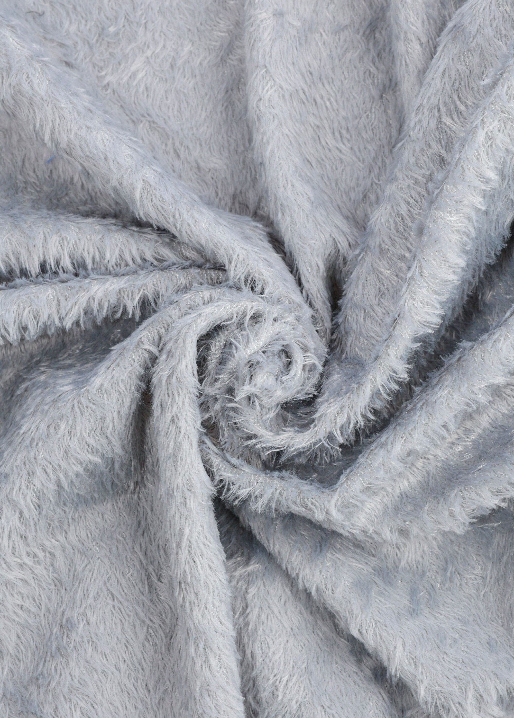 Coupon en jersey chenille doux 2C GRIS COT148099-4 FA1