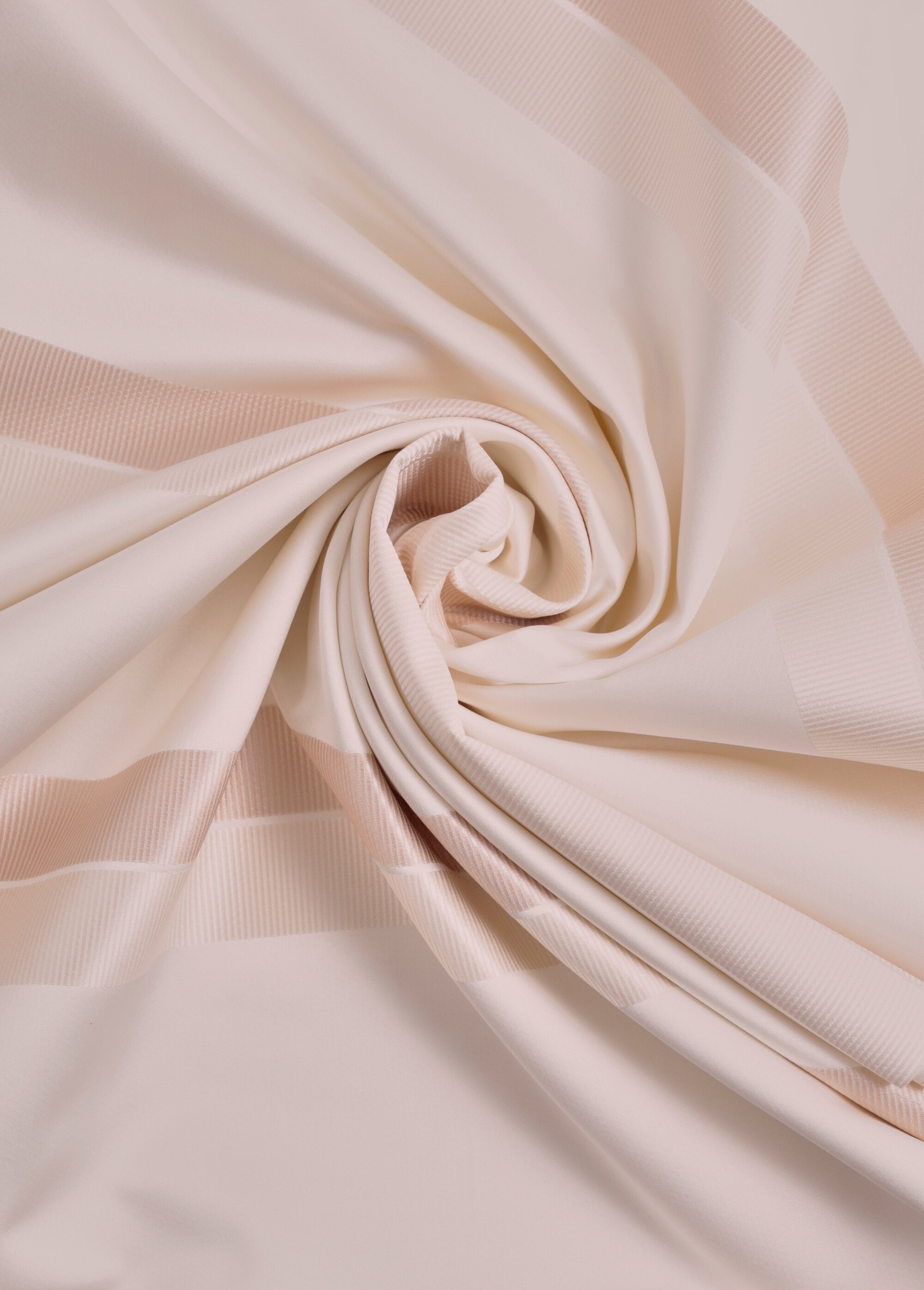 Coupon tissu déco satiné rayures BLANC COT148564-1 FA1