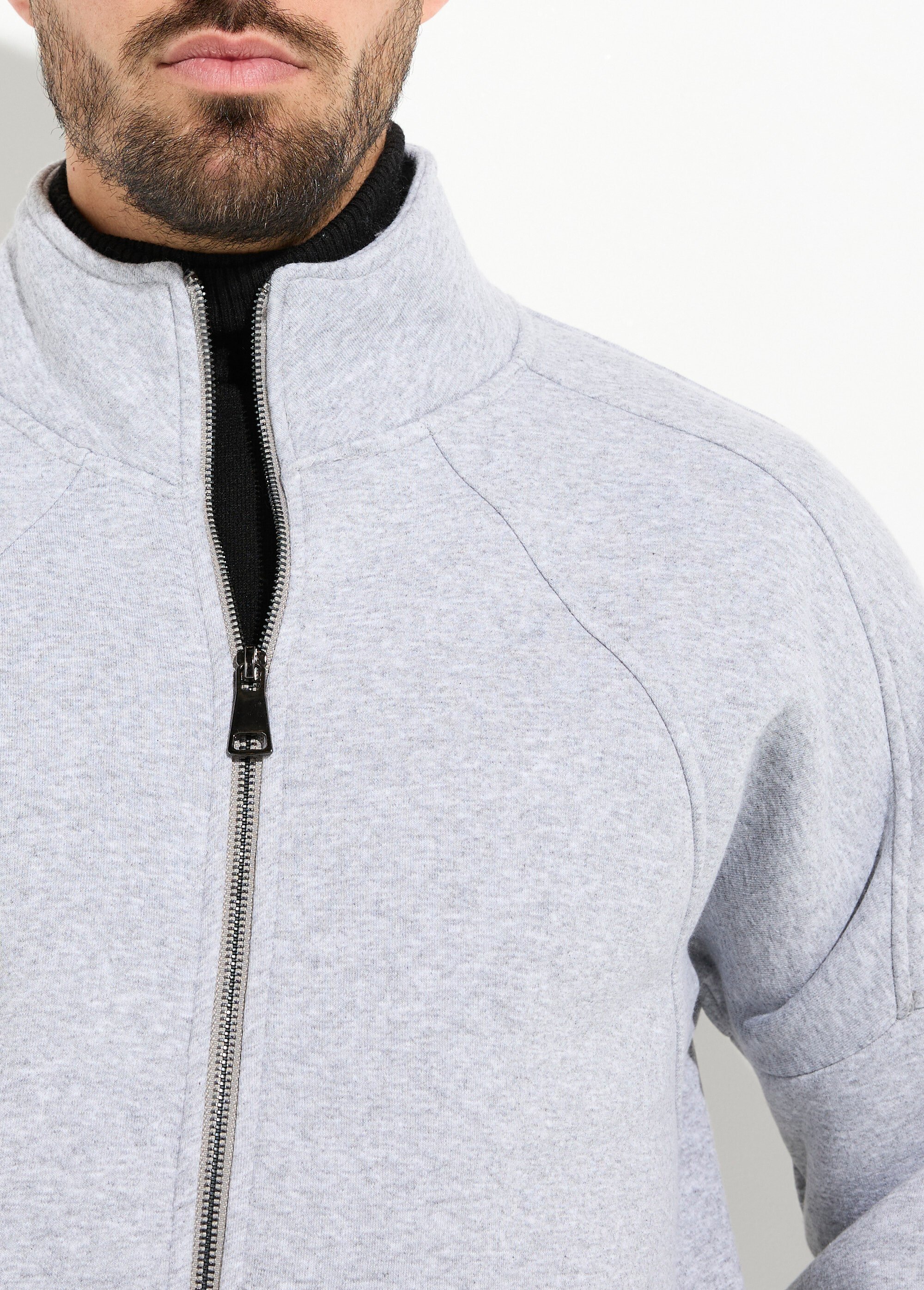 Ensemble détente chaud en molleton gratté Homme Gris UNI-195 DE1