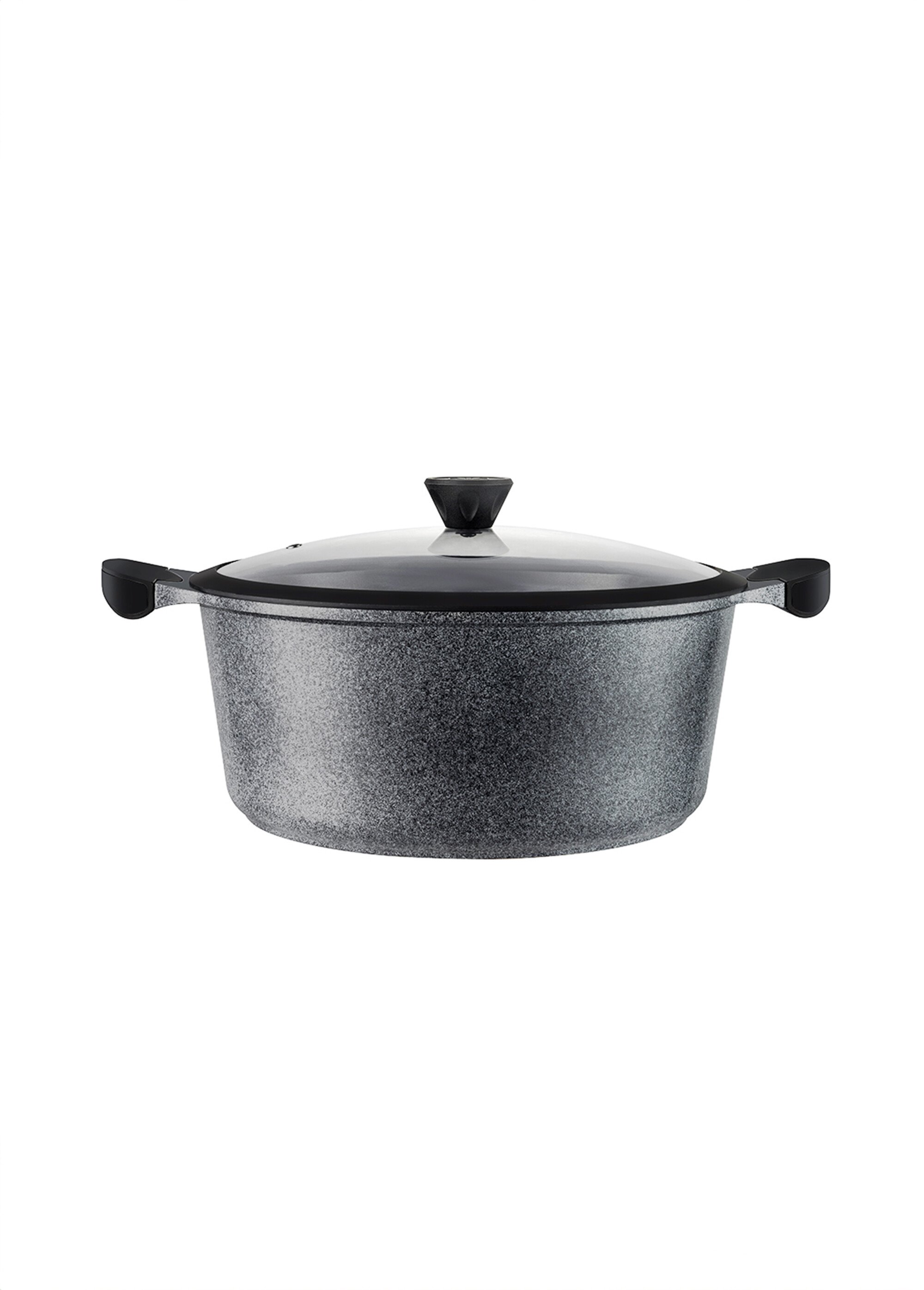 Faitout 32cm alu, revêtement effet pierre