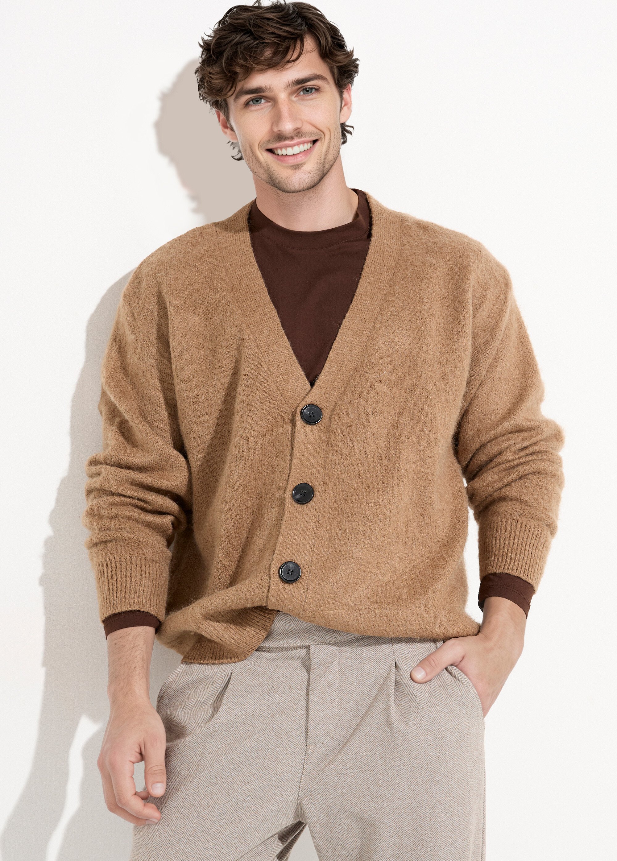 Gilet chaud en maille avec de la laine