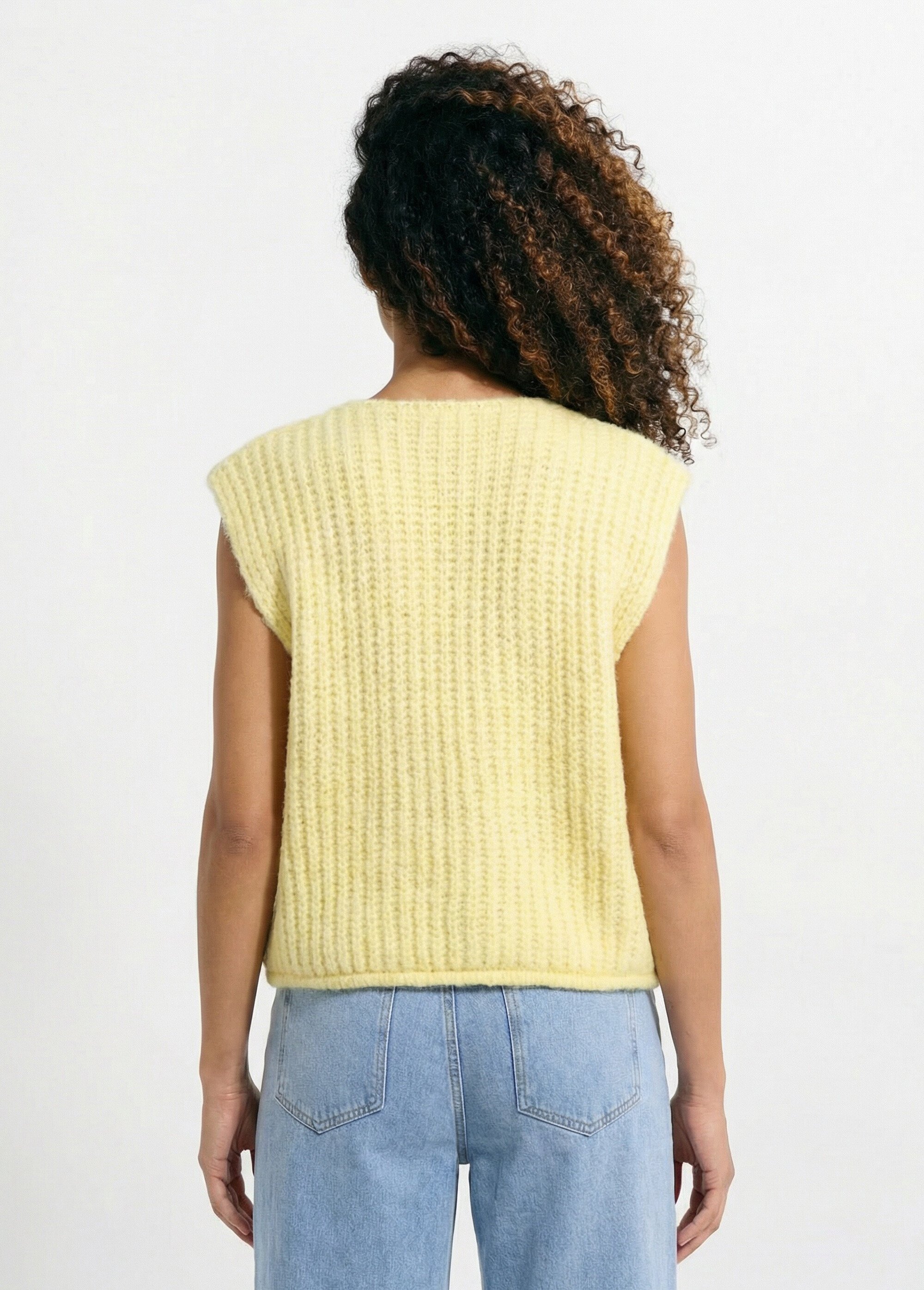 Gilet sans manches avec boutons bijoux
