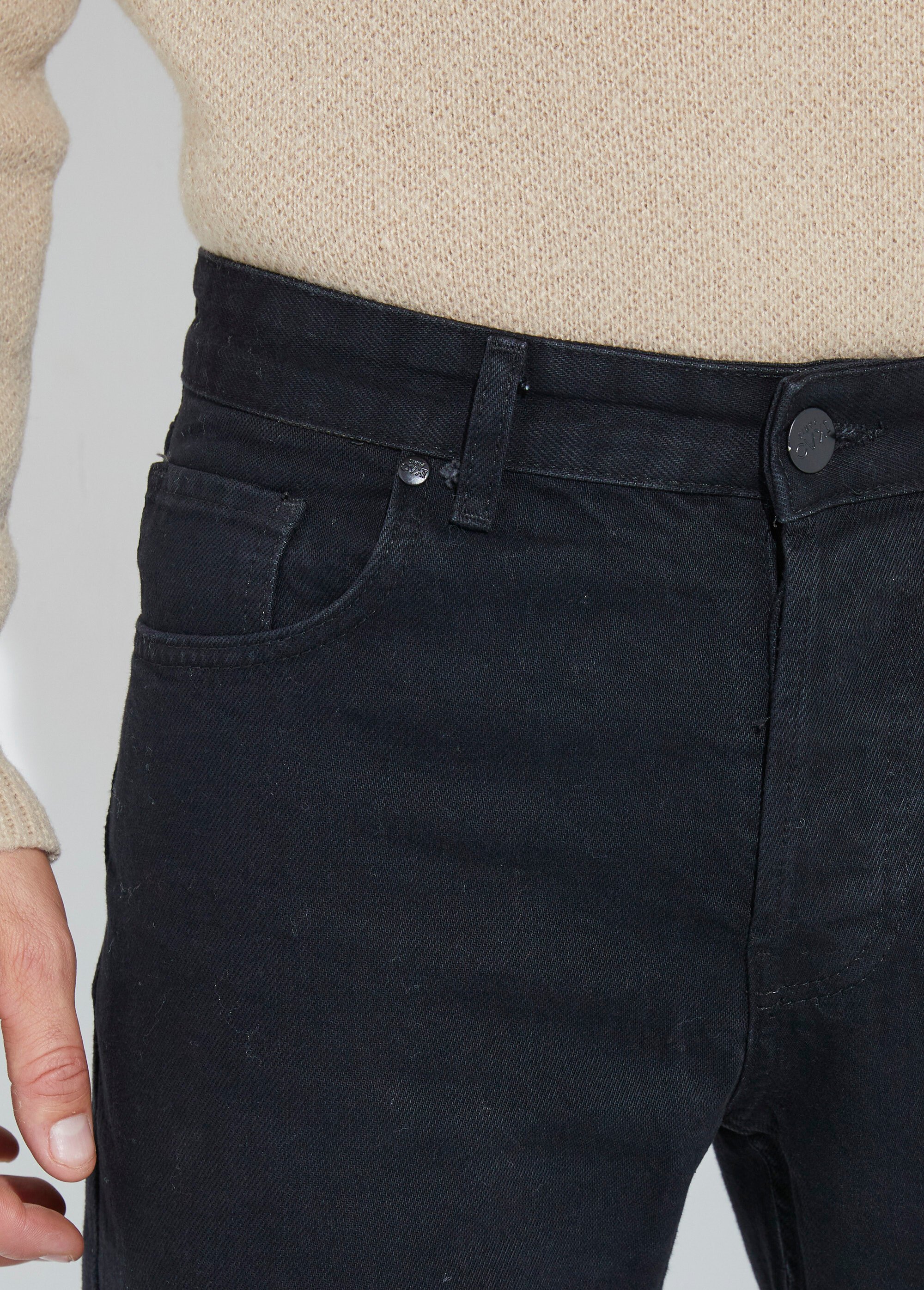 Jean denim 5 poches bas resserré, foncé 2N