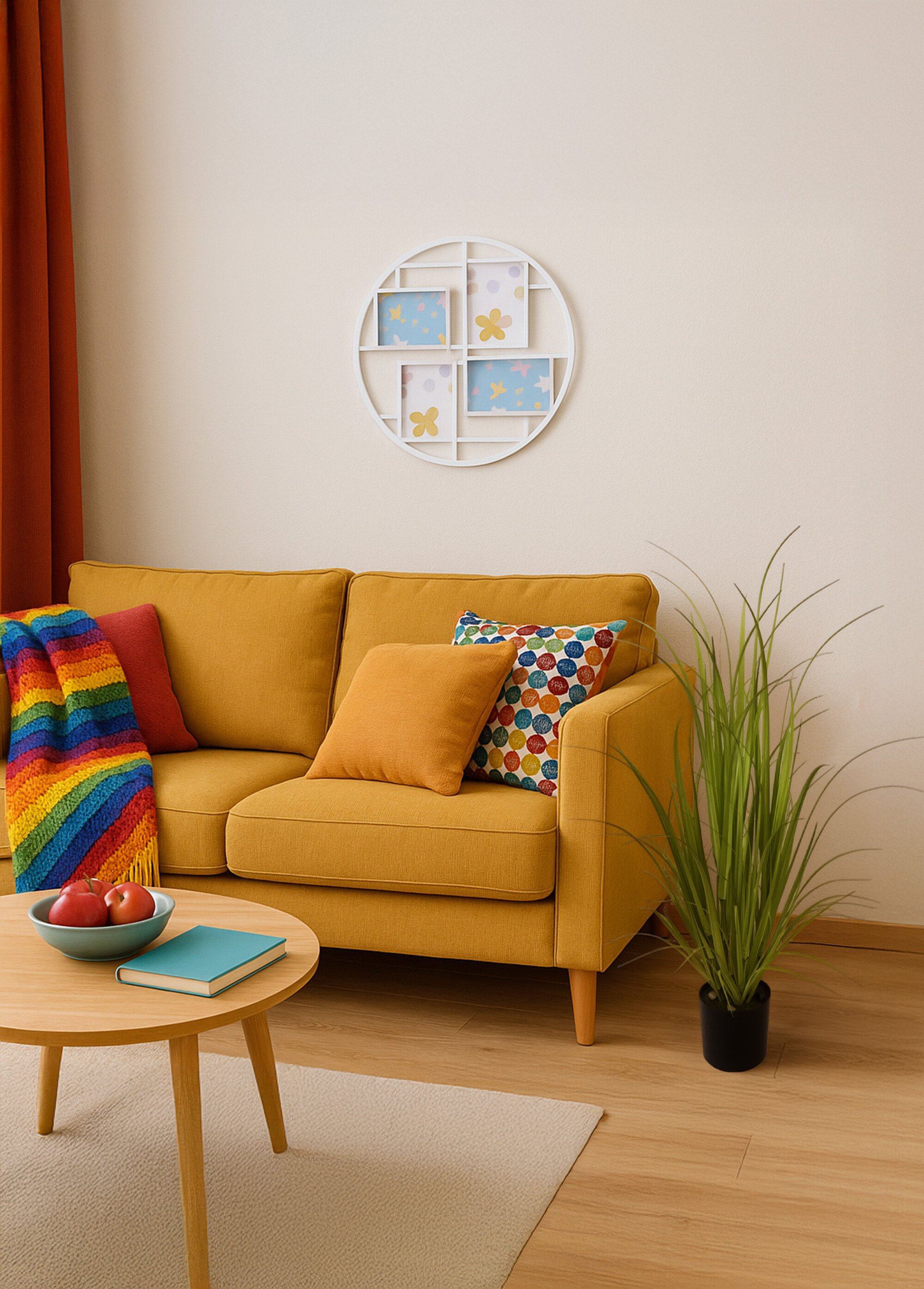 Plante artificielle Lemongrass + pot Noir NOR-14077 SI1