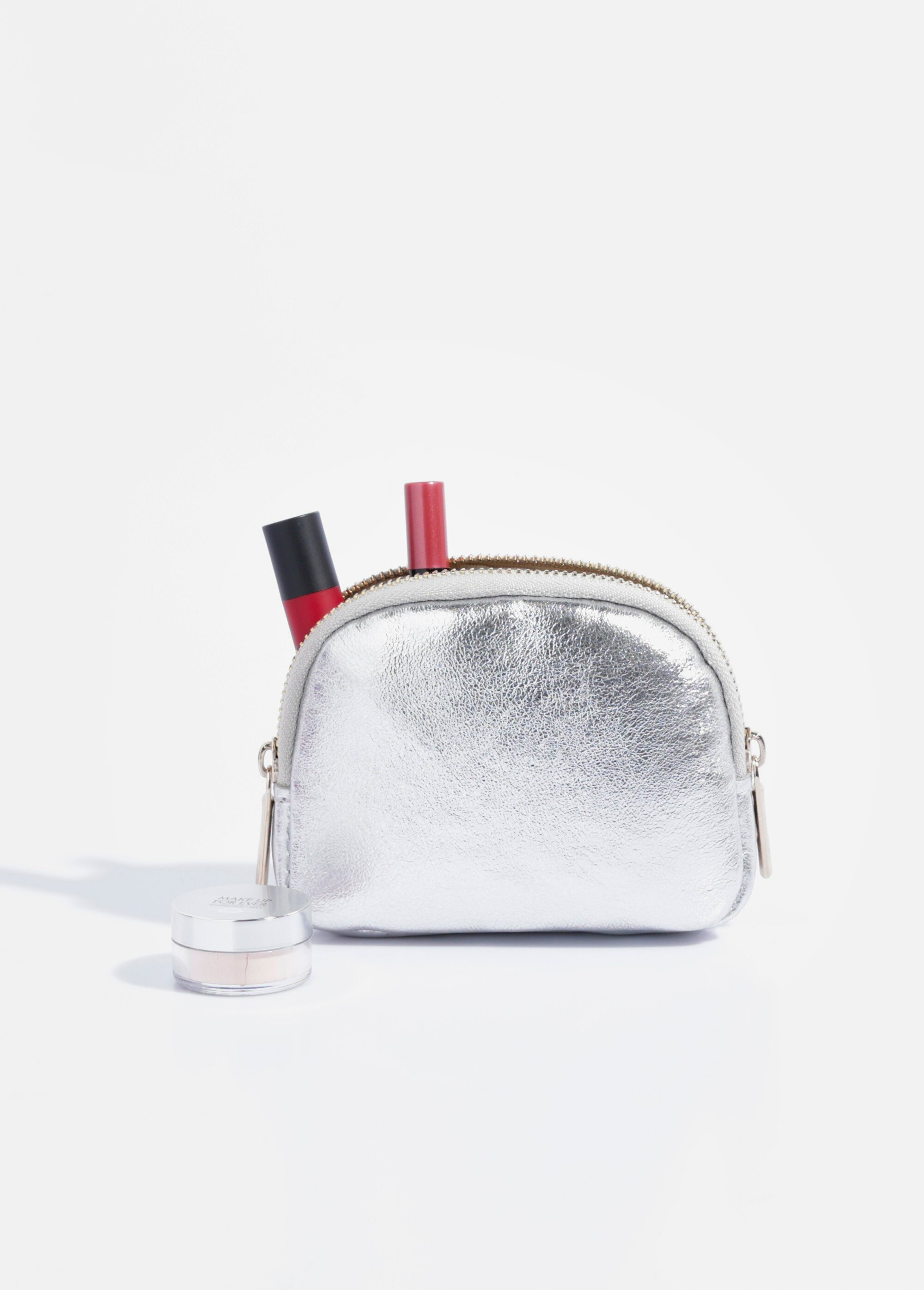 Porte-monnaie demi-lune cuir brillant