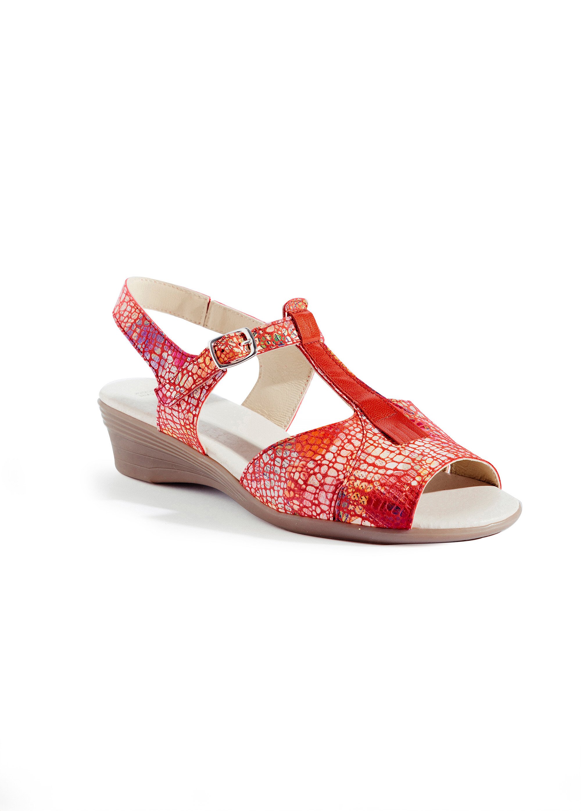 Sandale salomé largeur confort cuir