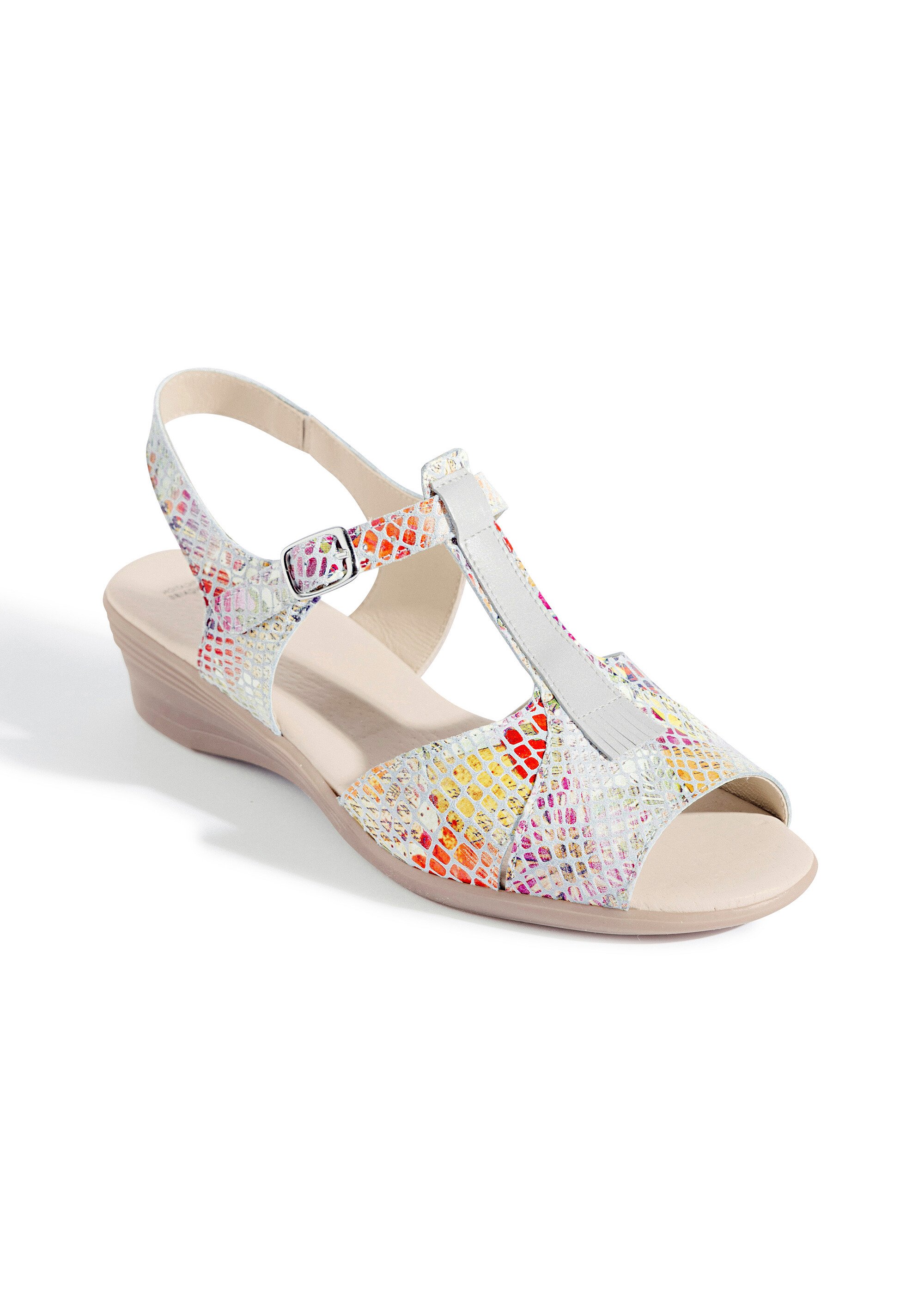 Sandale salomé largeur confort cuir