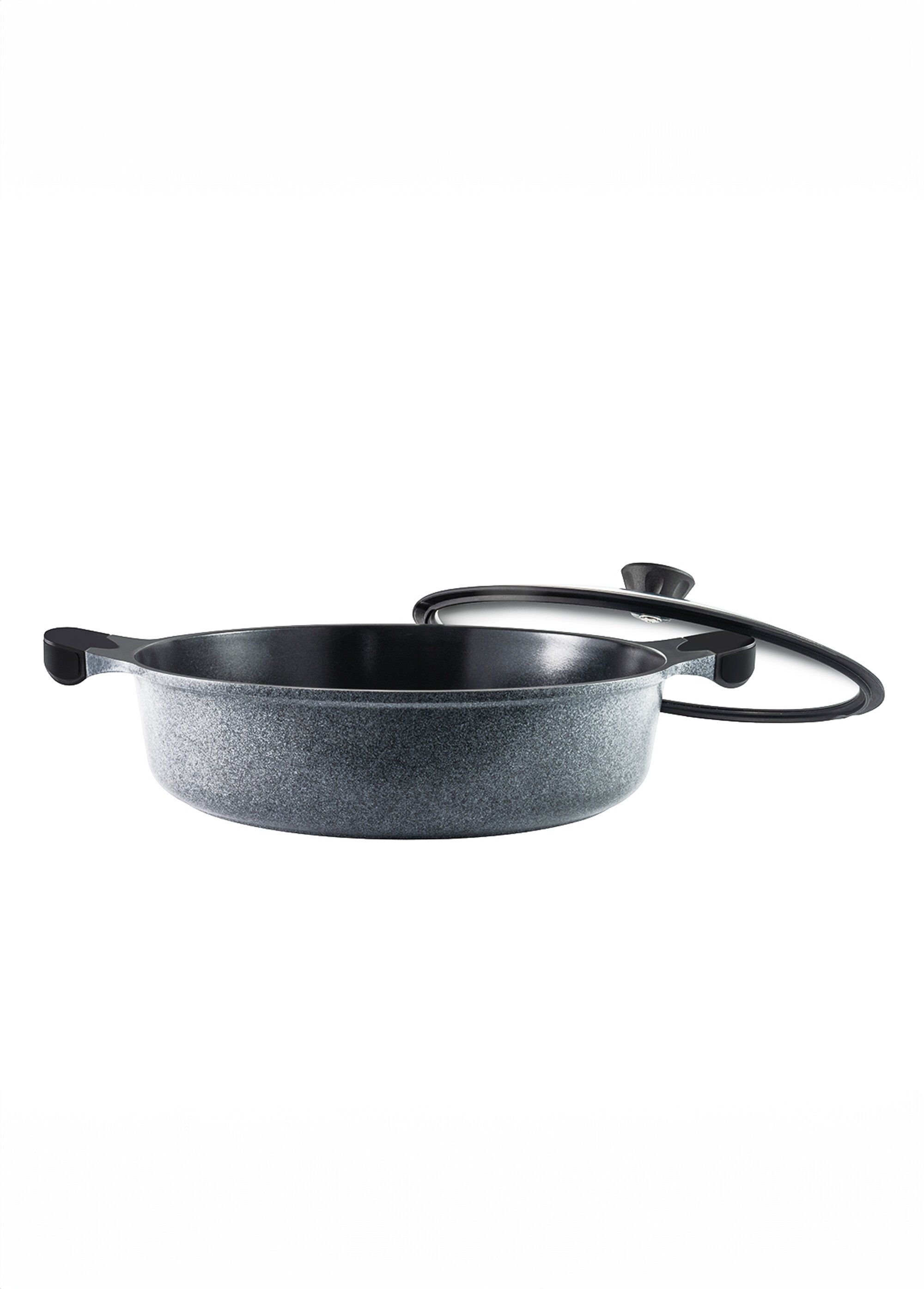 Sautoir 32cm alu, revêtement effet pierre