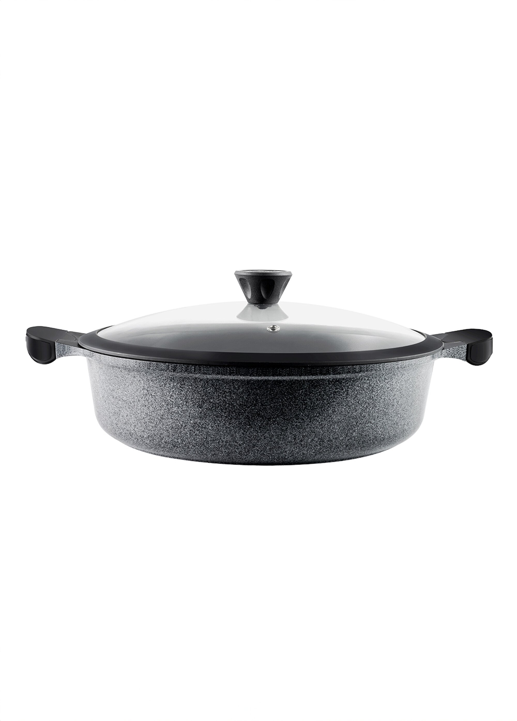 Sautoir 32cm alu, revêtement effet pierre