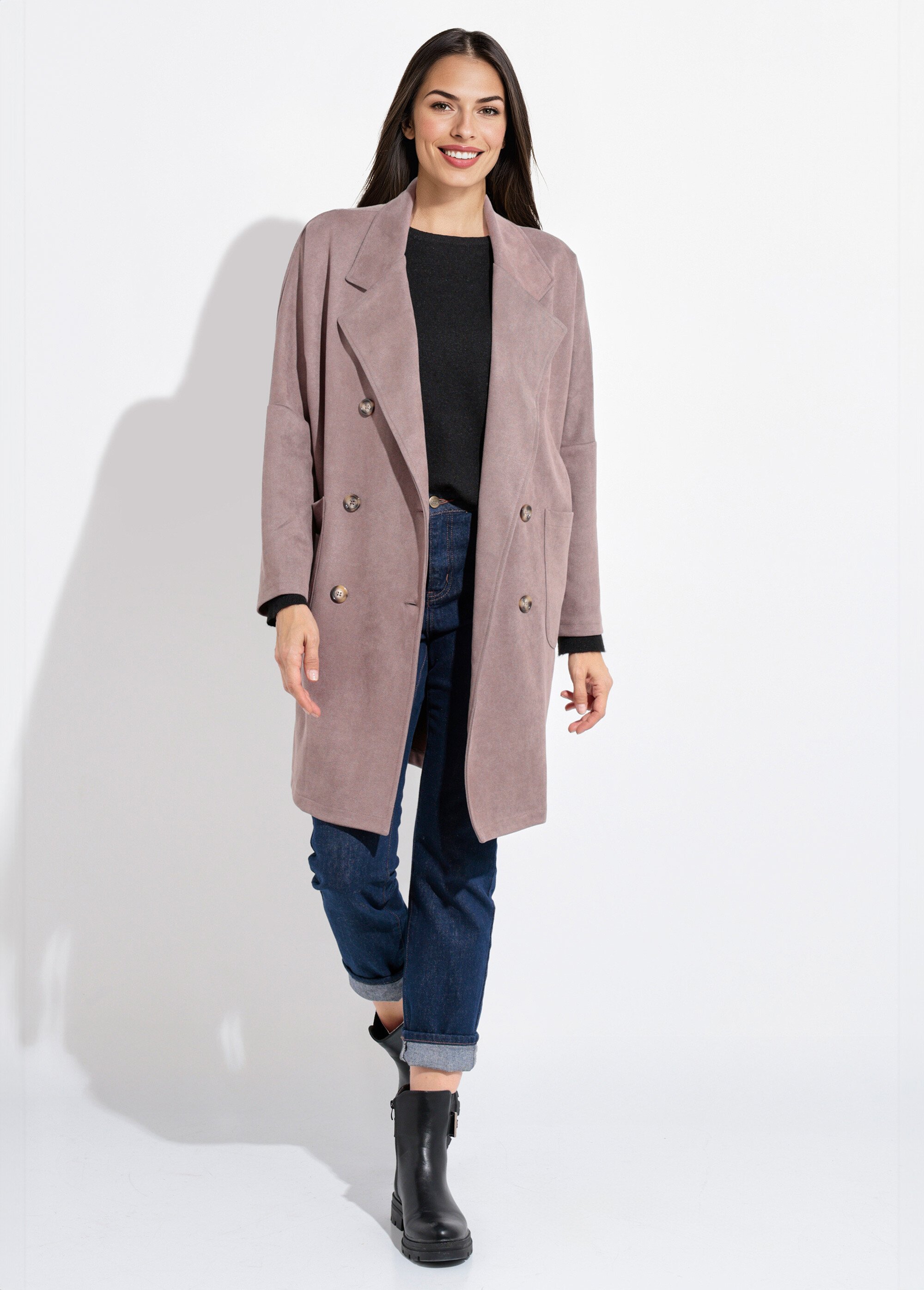 Trench souple long double boutonnage Femme Marron SJ-VELLON FA1