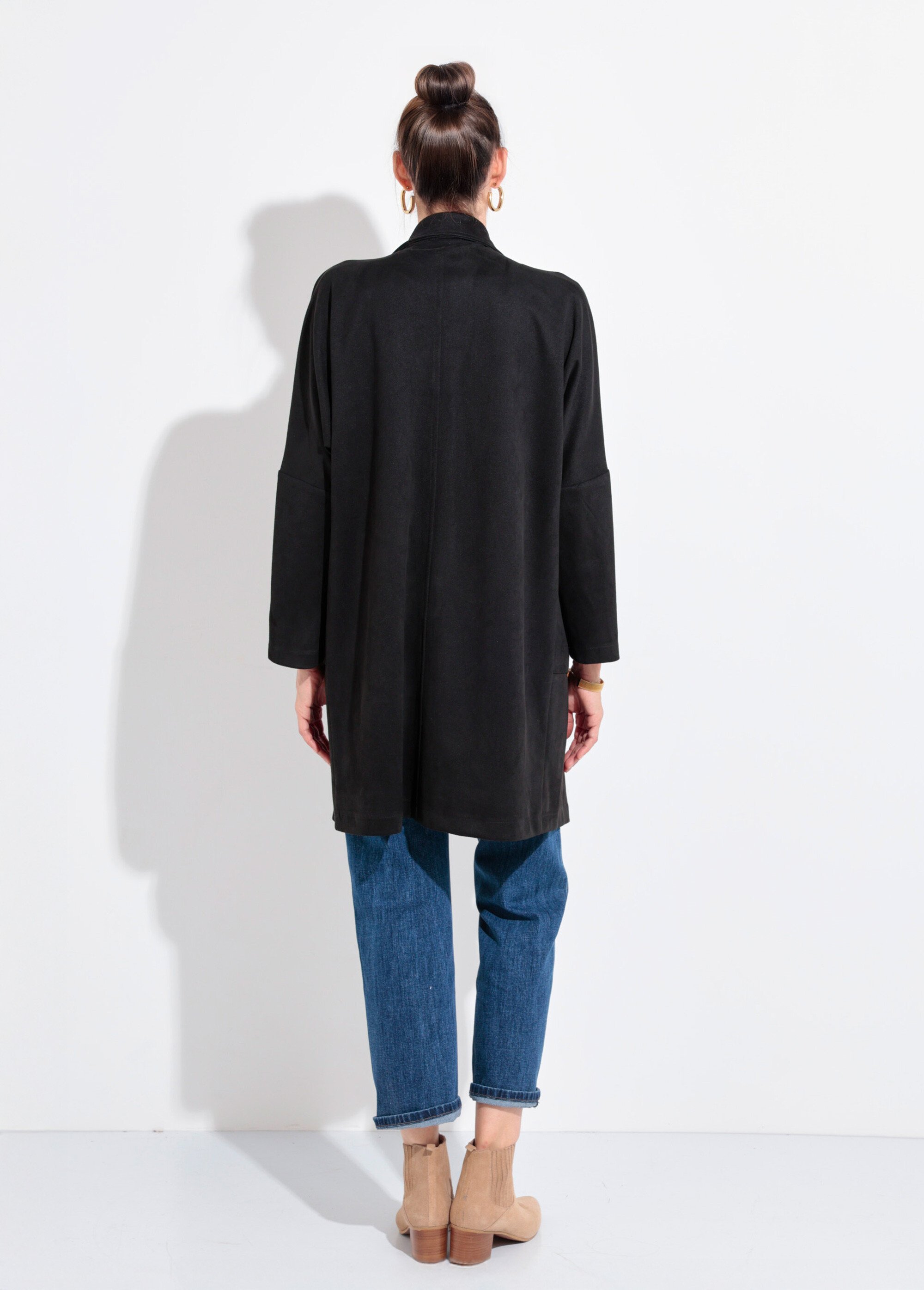 Trench souple long double boutonnage