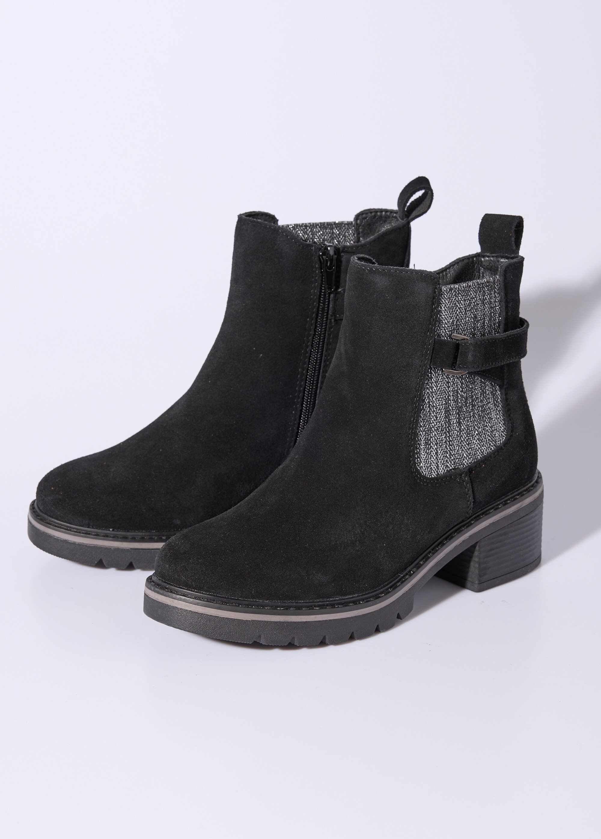 Boots cuir inspiration camarguaises Femme Noir JPAL-1316 DE1