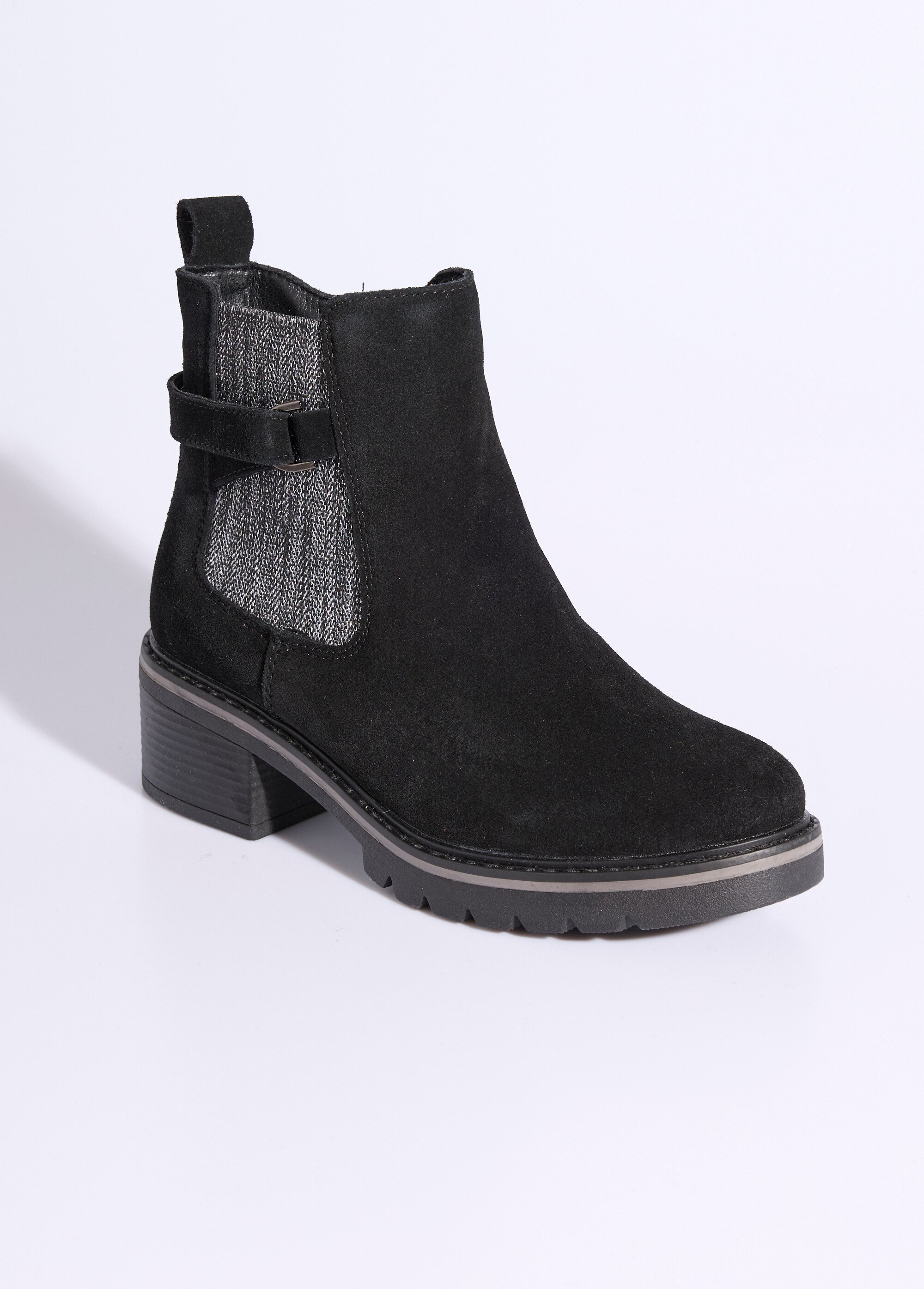 Boots cuir inspiration camarguaises Femme Noir JPAL-1316 FA1