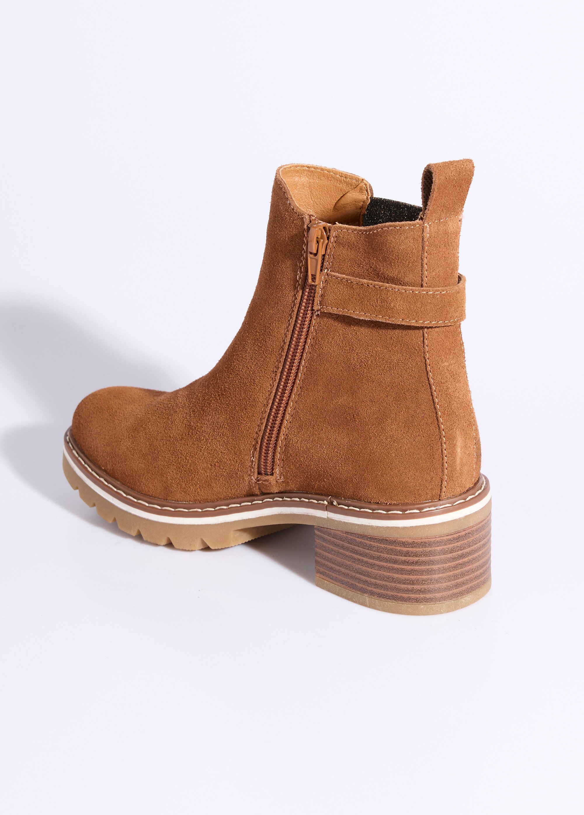 Boots cuir inspiration camarguaises Femme Beige JPAL-1316 DO1