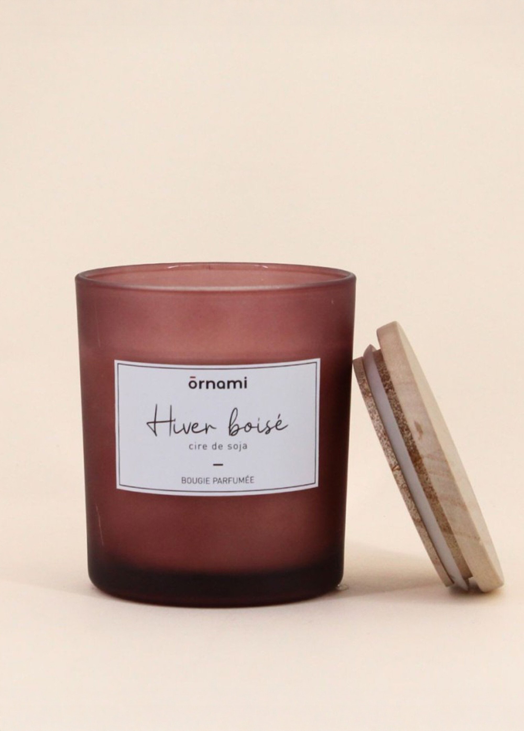 Bougie parfumée pot verre + couvercle Rouge NOR-27604 DE1