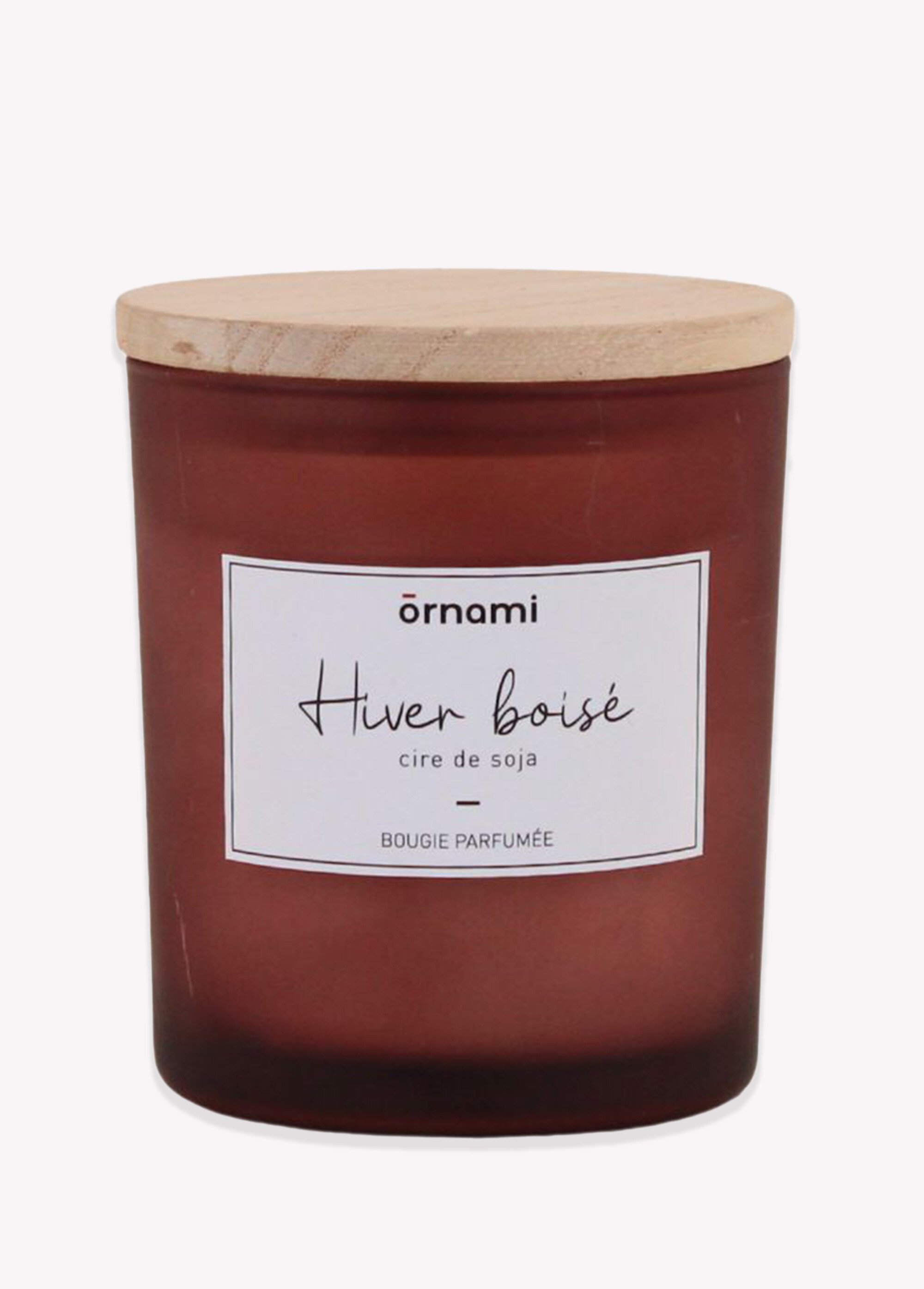 Bougie parfumée pot verre + couvercle Rouge NOR-27604 FA1