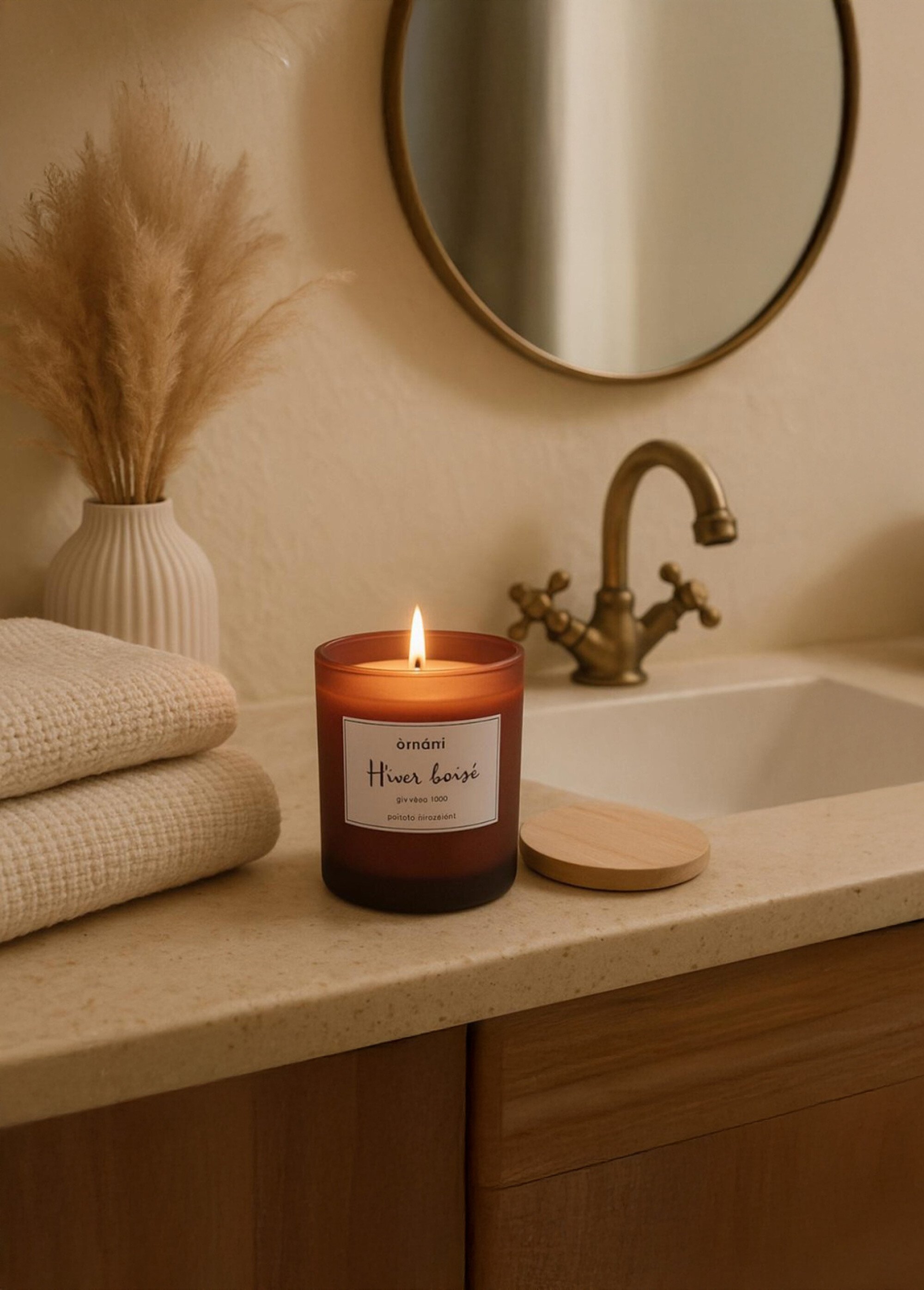 Bougie parfumée pot verre + couvercle Rouge NOR-27604 SI1