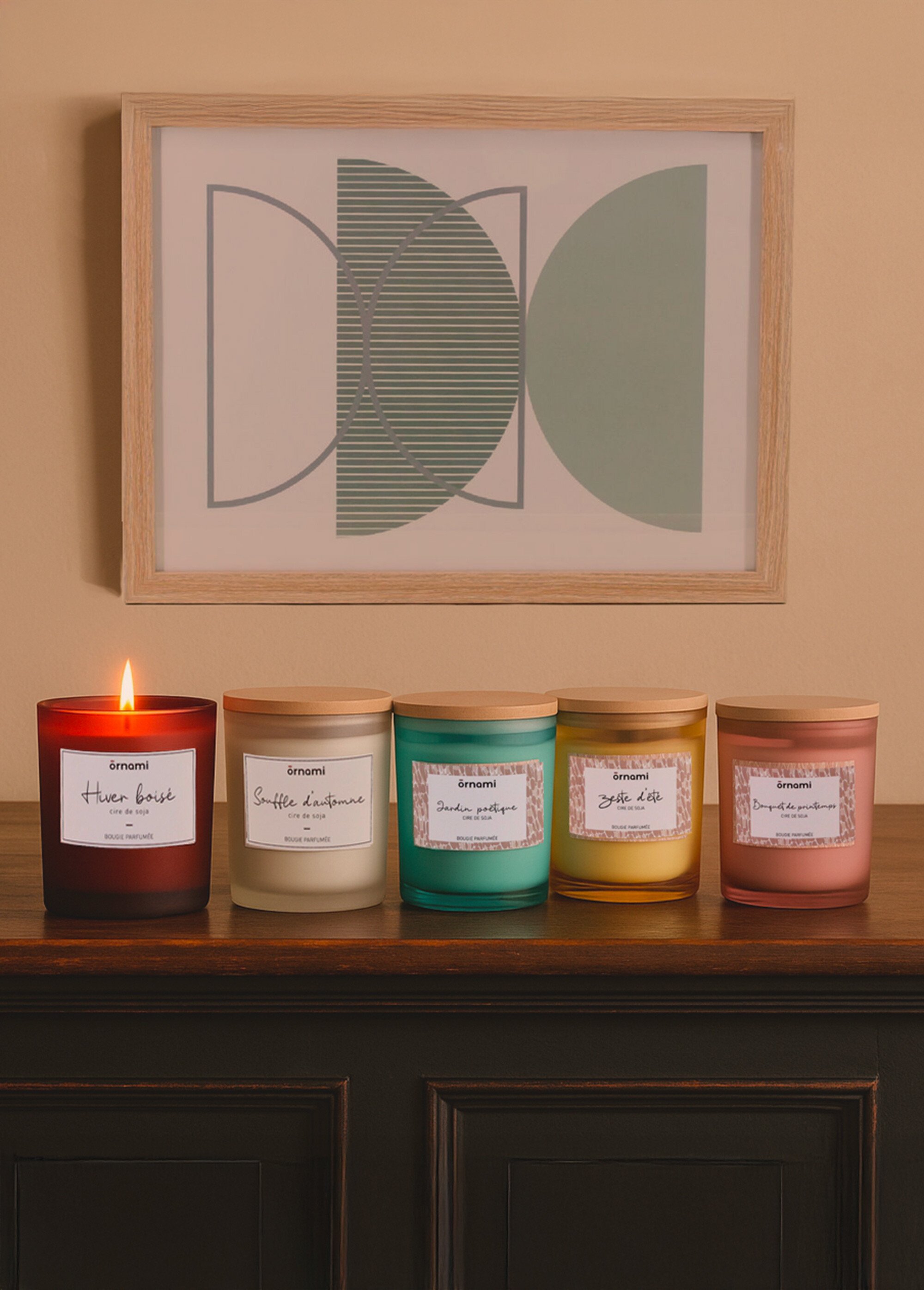 Bougie parfumée pot verre + couvercle Rouge NOR-27604 SI2