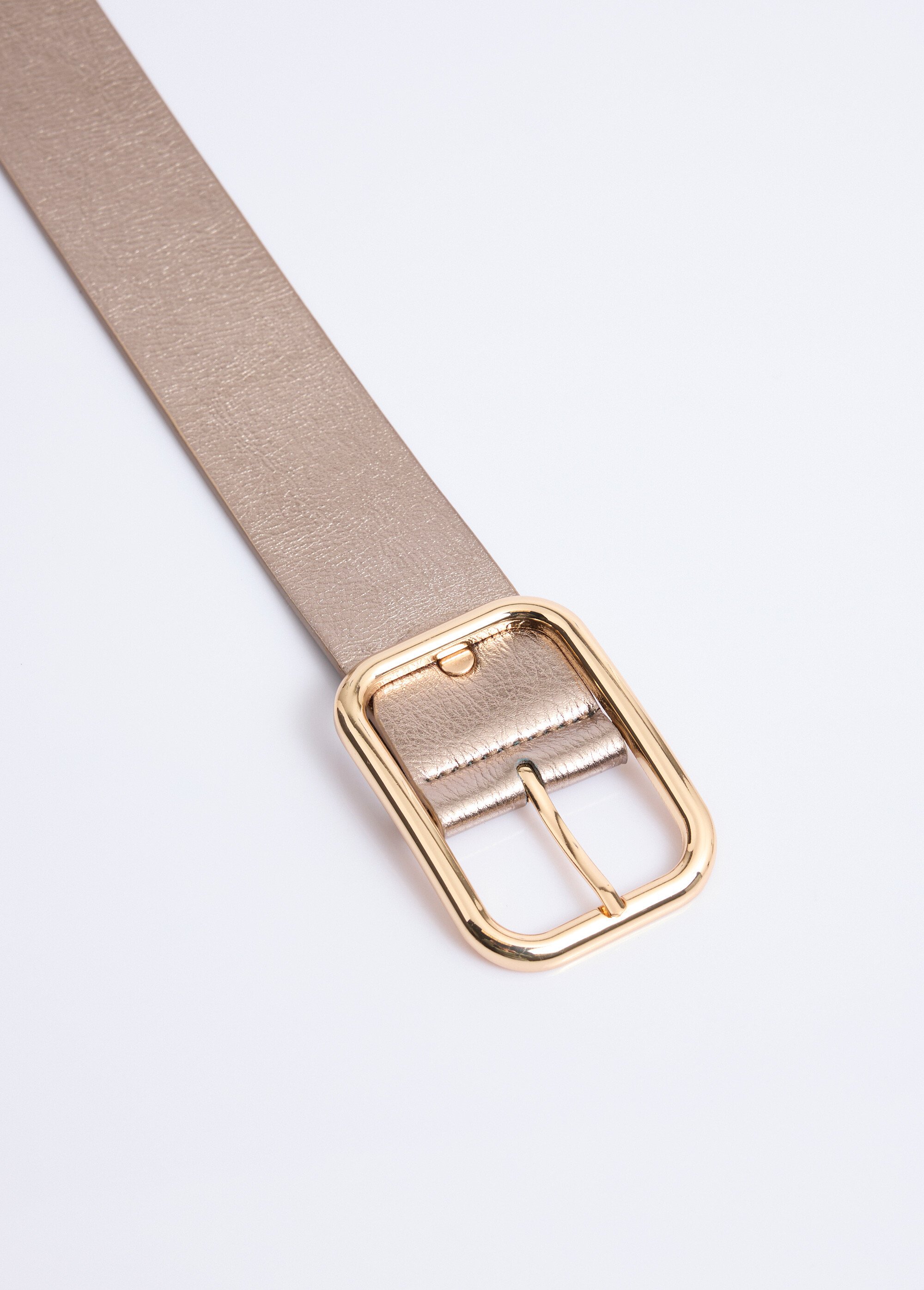 Ceinture boucle métallisée rectangle