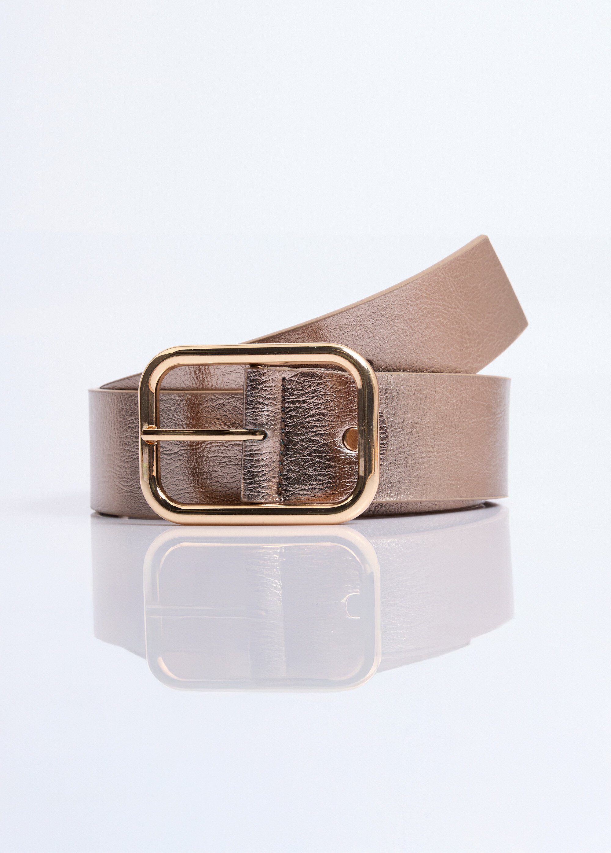 Ceinture boucle métallisée rectangle