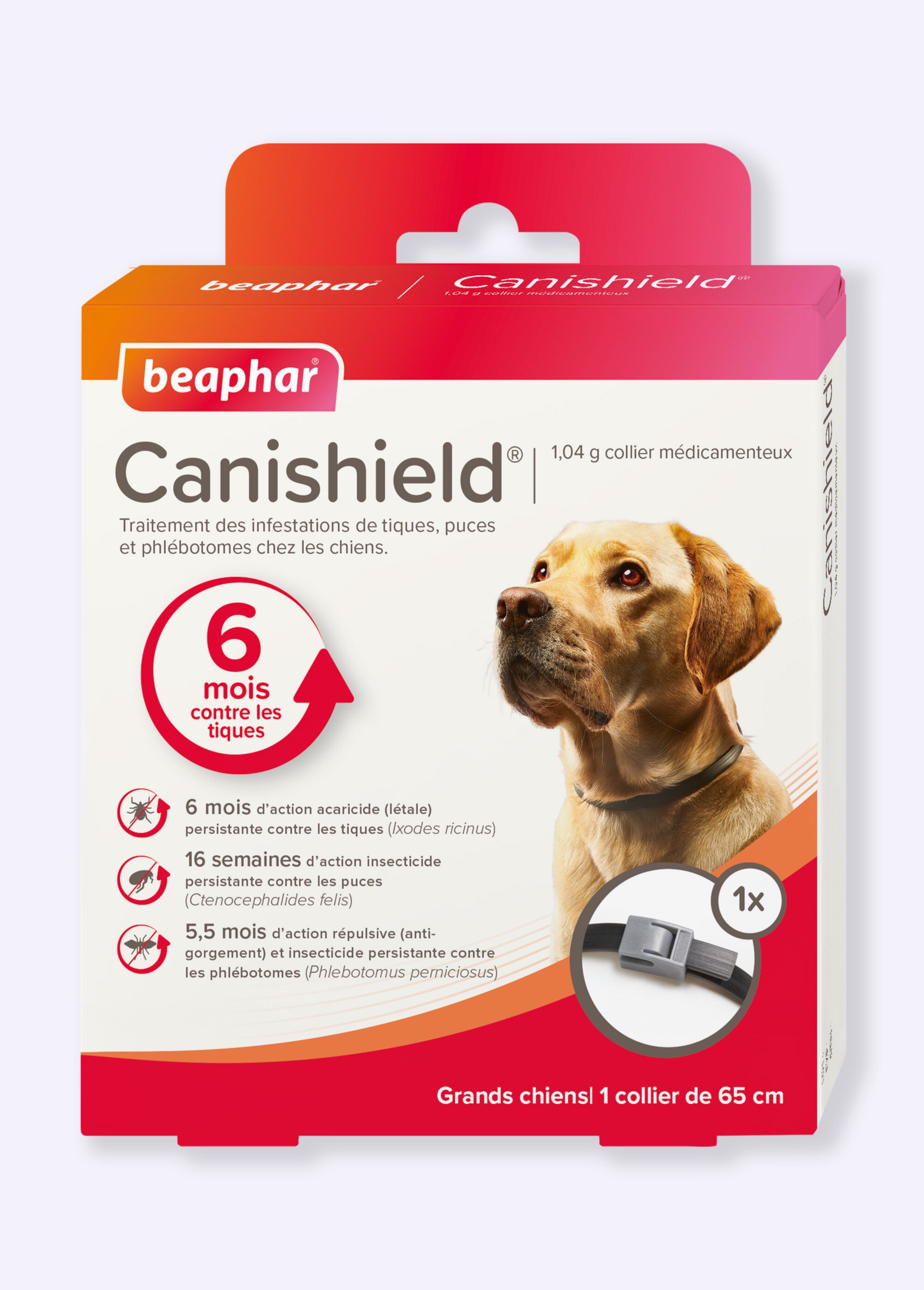 Collier insecticide 65 cm, grand chien