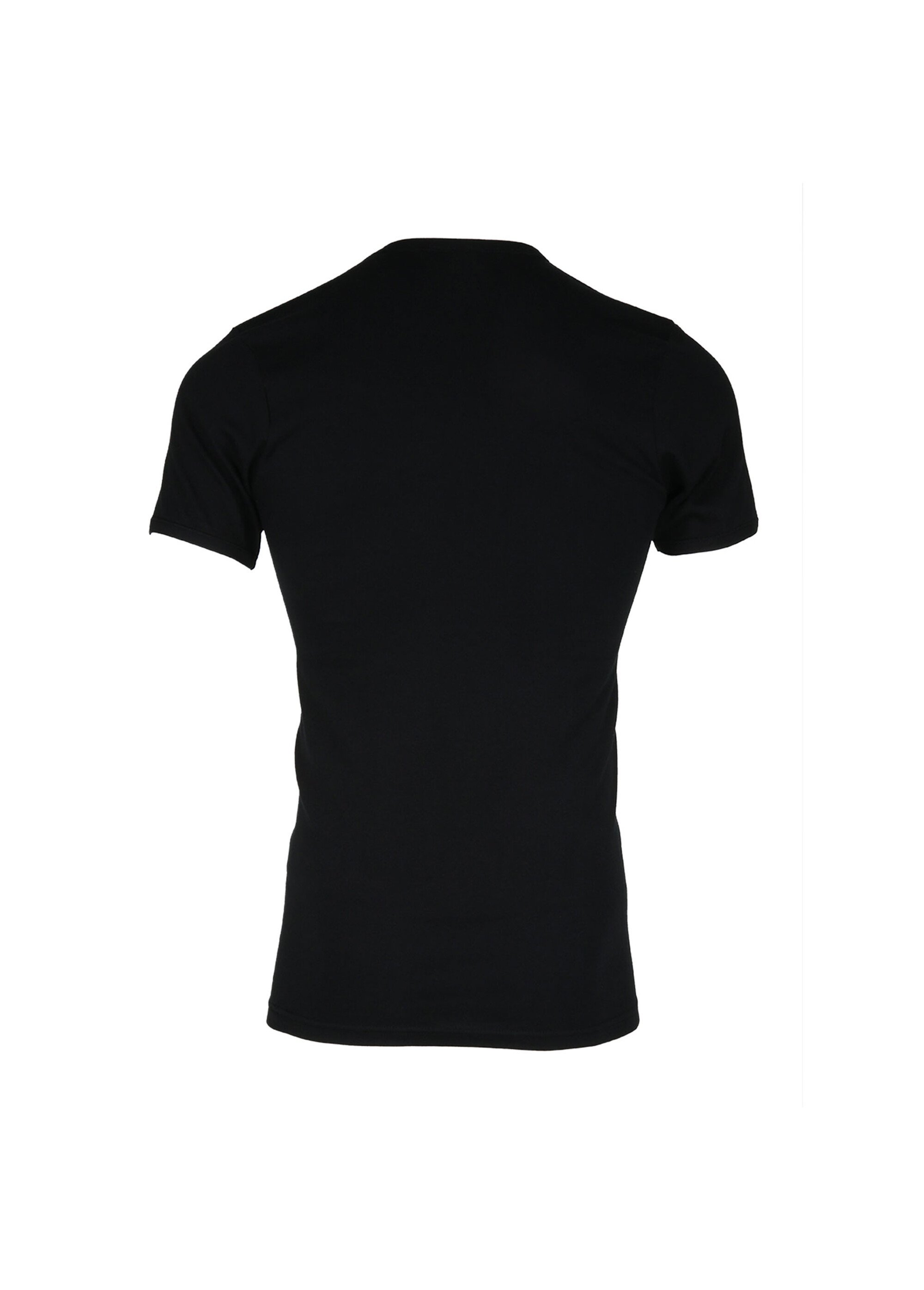 T-shirt à col invisible Homme Noir EMI318-0001 AP2