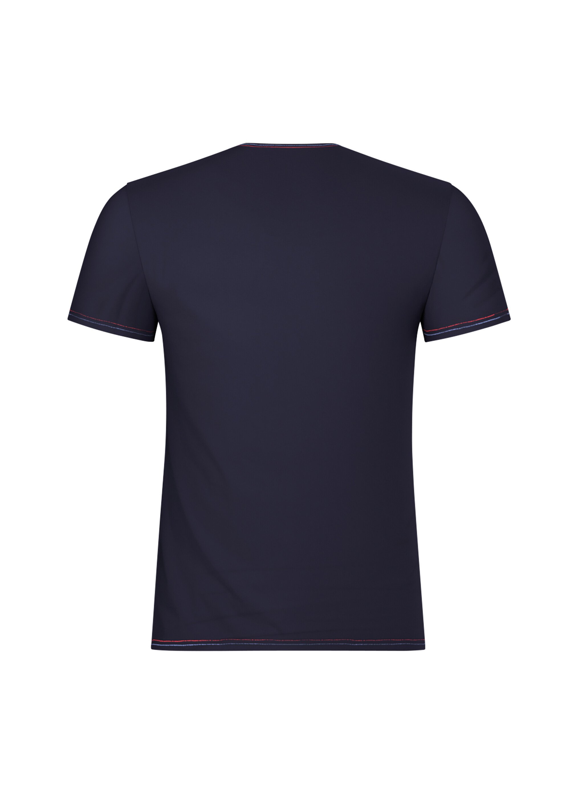 T-shirt col V manches courtes Homme Bleu EMI3W11-6001 AP2