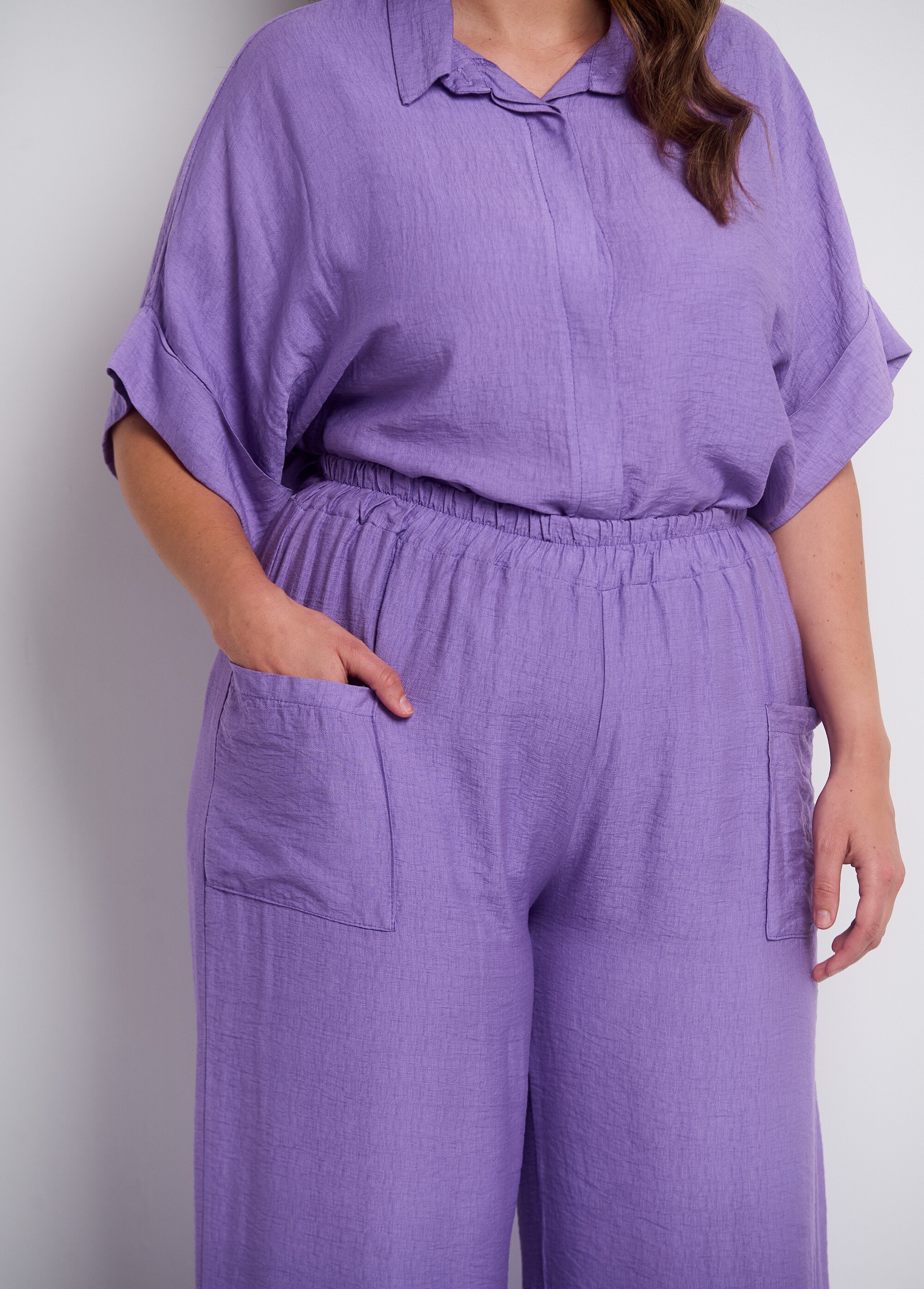Ensemble chemisier et pantalon Femme Grande Taille Violet JA-ENSCOS DE3