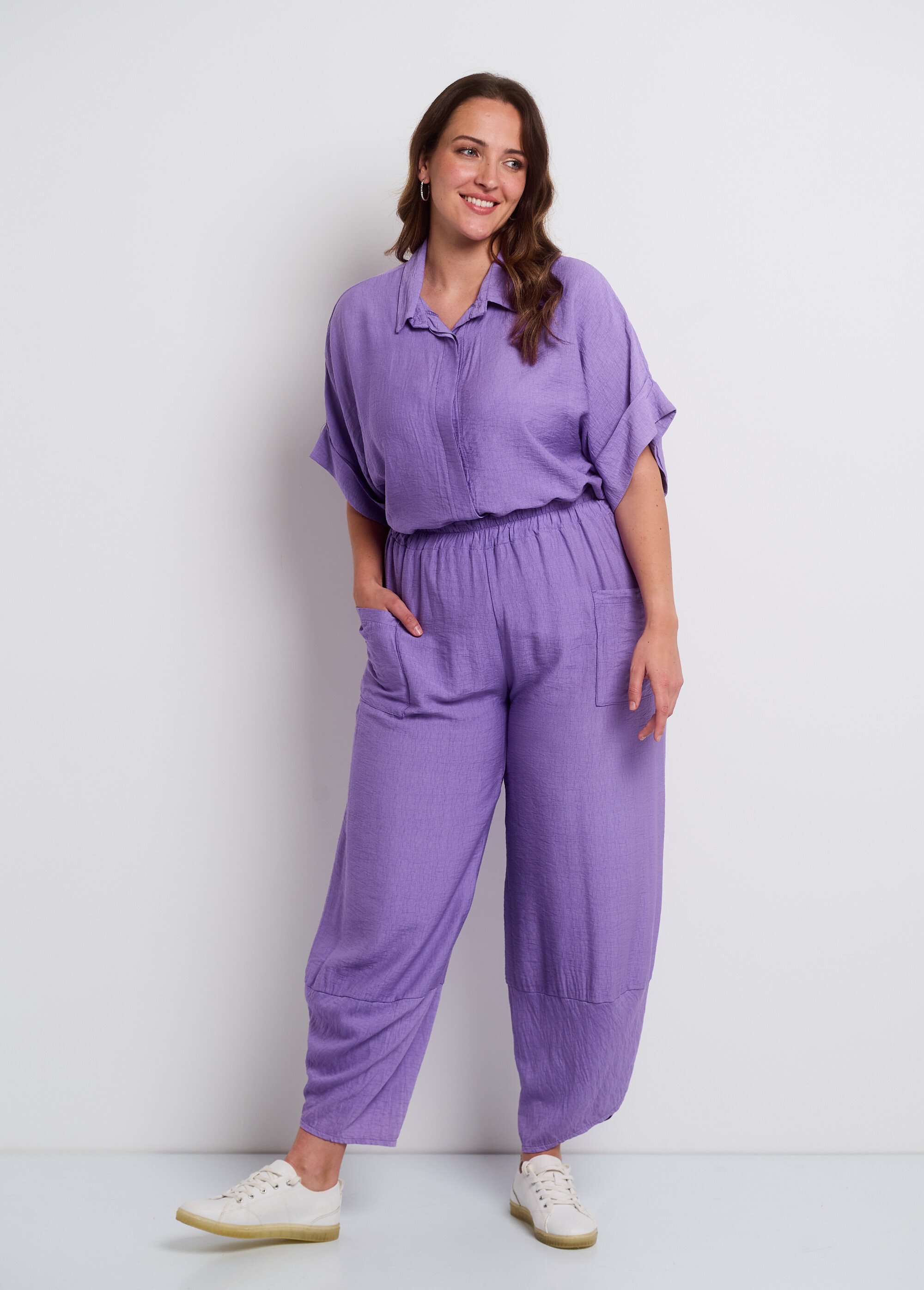 Ensemble chemisier et pantalon Femme Grande Taille Violet JA-ENSCOS FA2