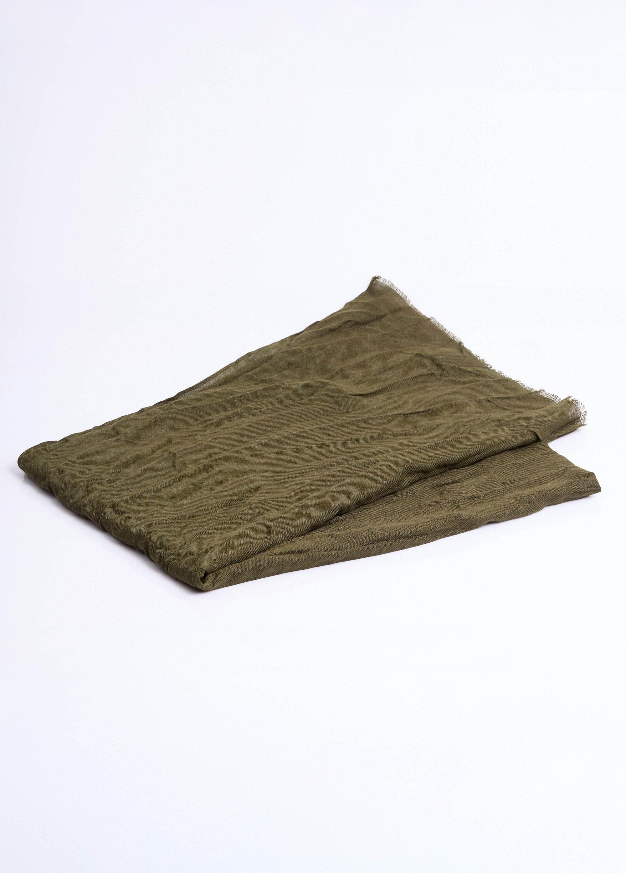 Foulard type chèche avec petites franges Homme Vert NES180SFMW2204 DE2