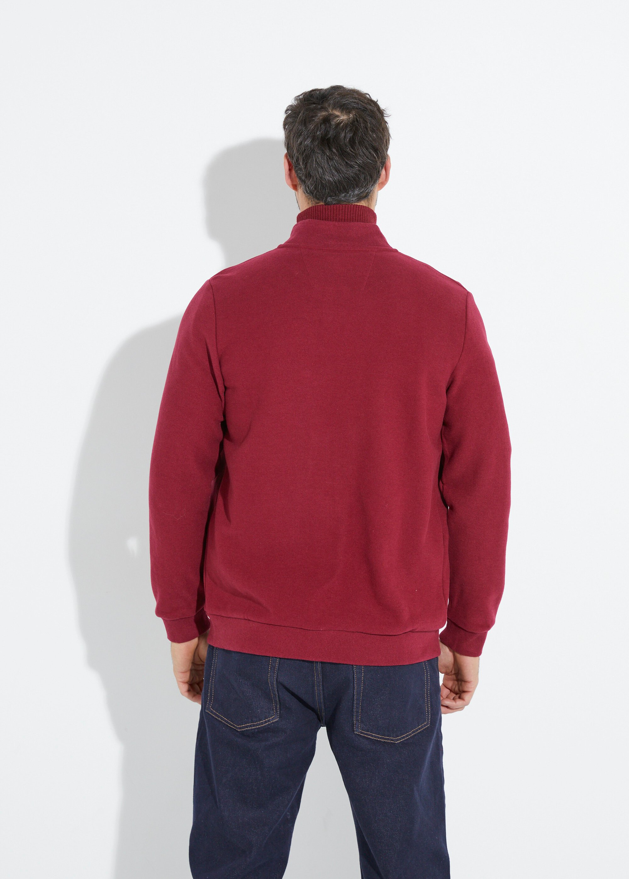 Gilet zippé doux en maille, col montant