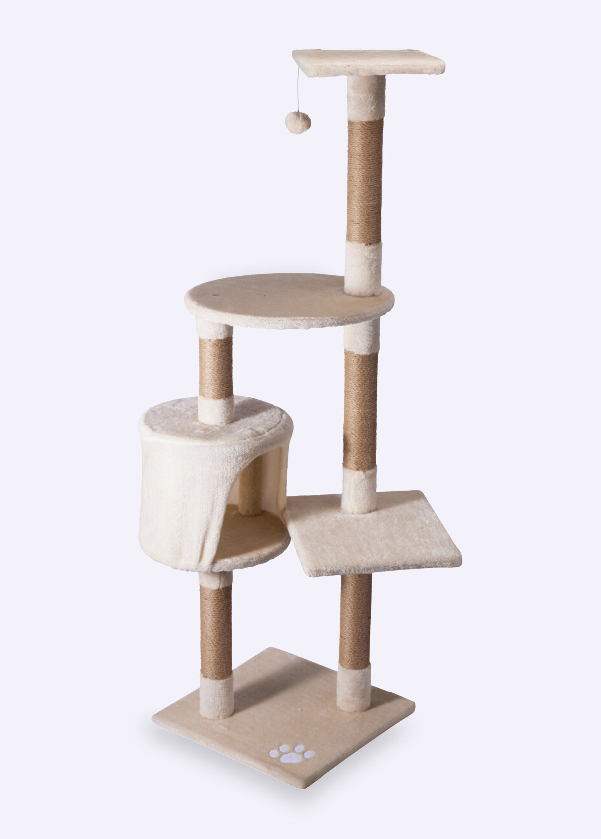Grand arbre à chat avec griffoirs BEIGE KP-485600230 FA1