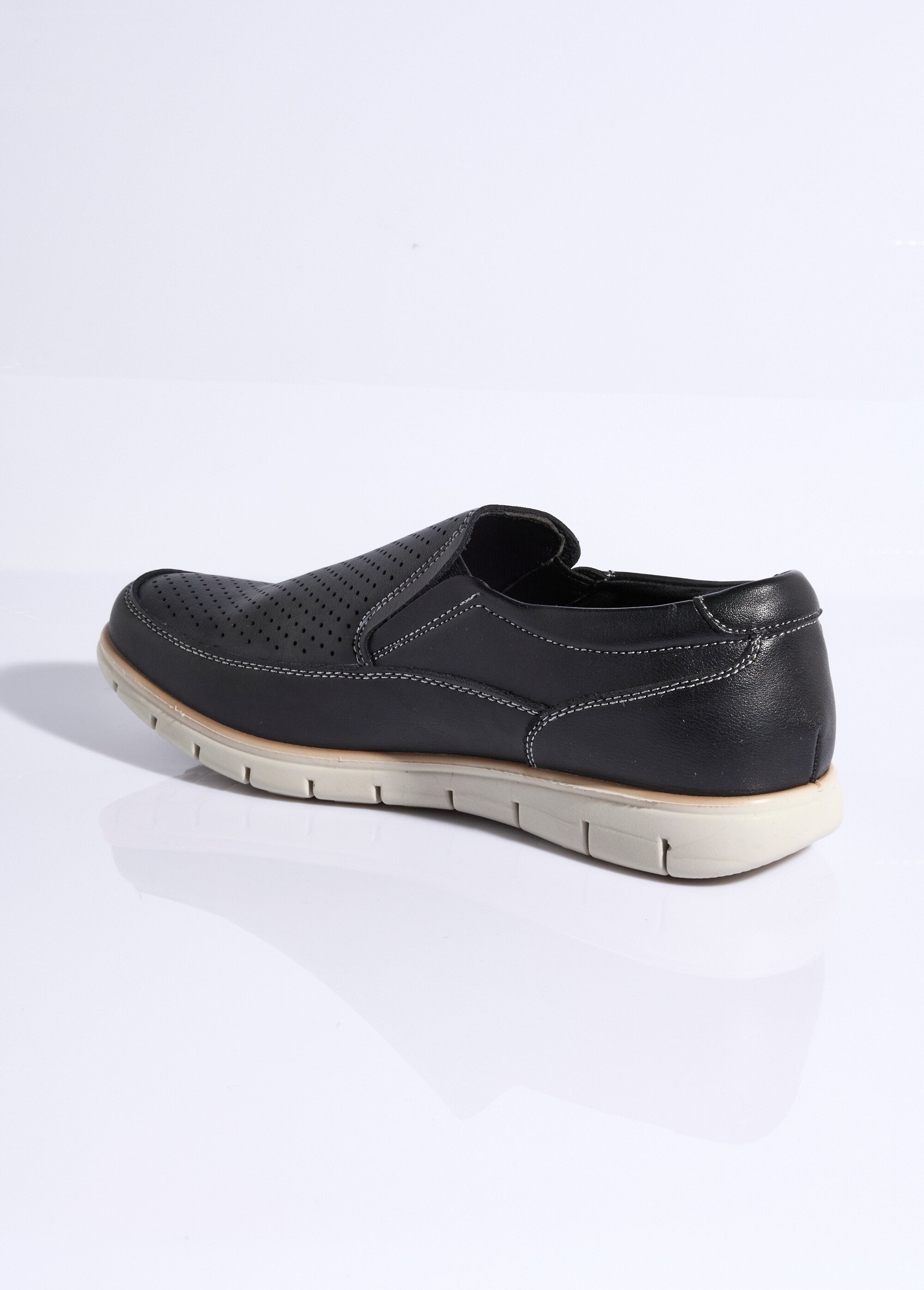 Mocassins perforés avec élastiques côté