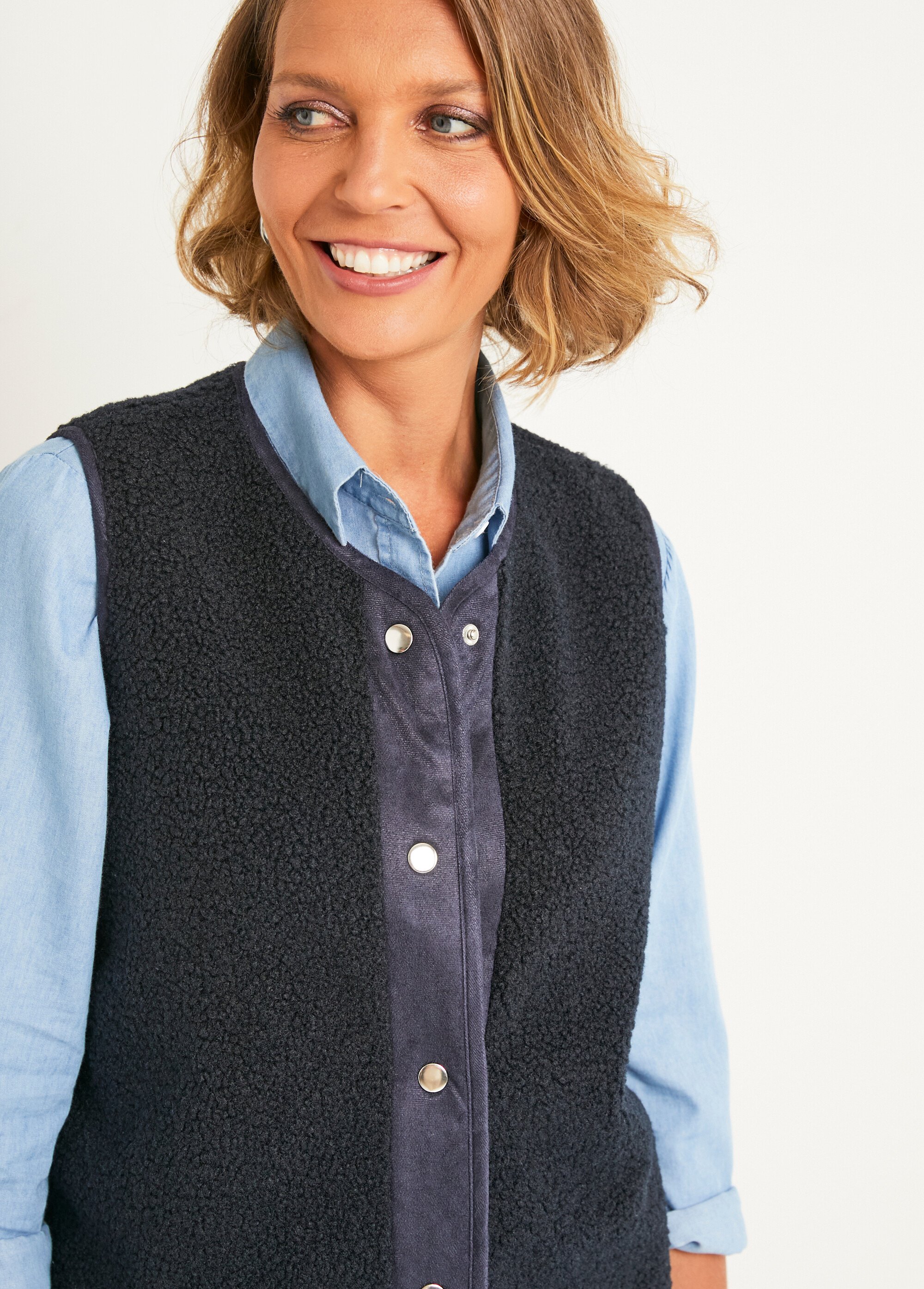 Veste sans manches tout douce en sherpa