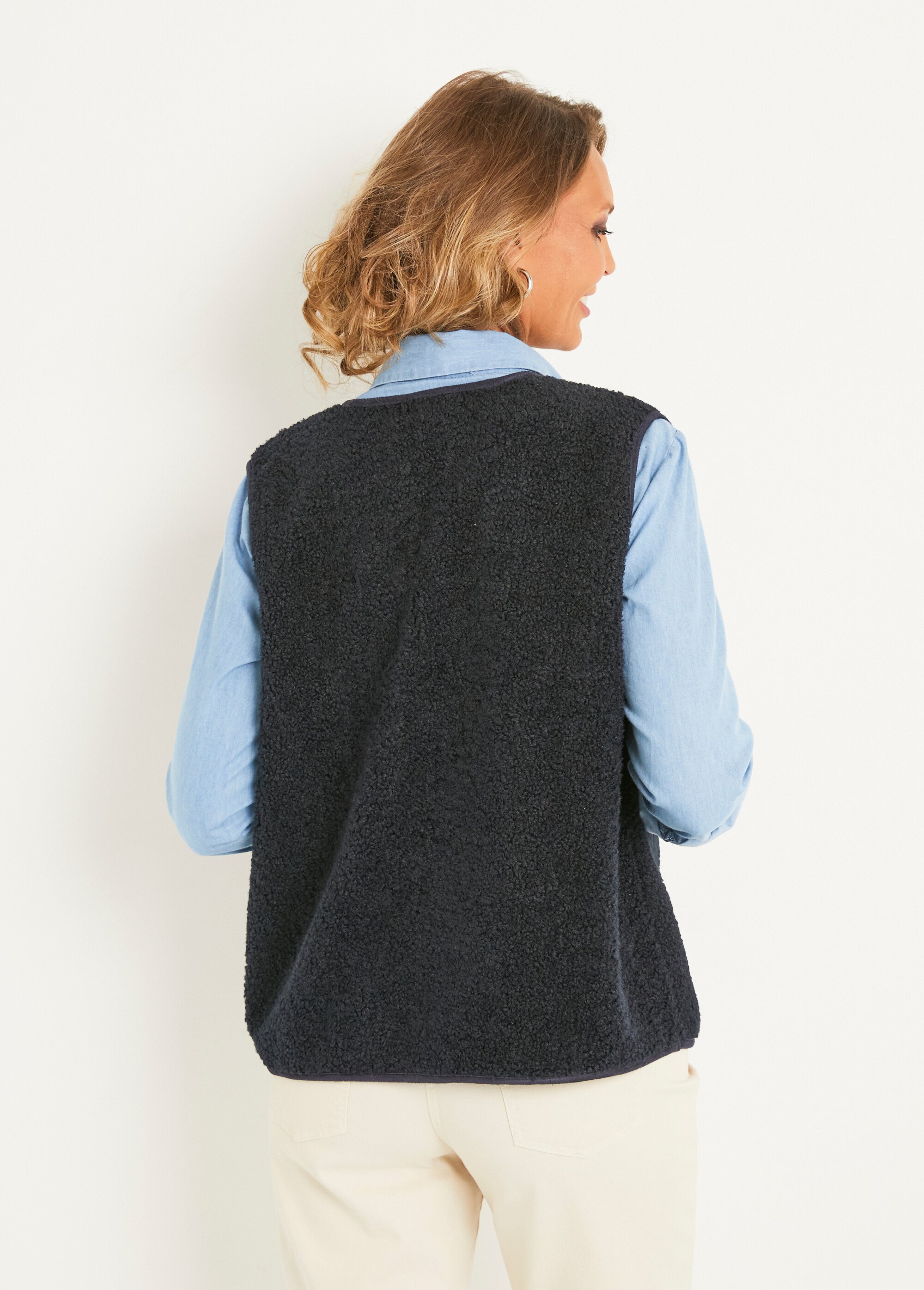 Veste sans manches tout douce en sherpa