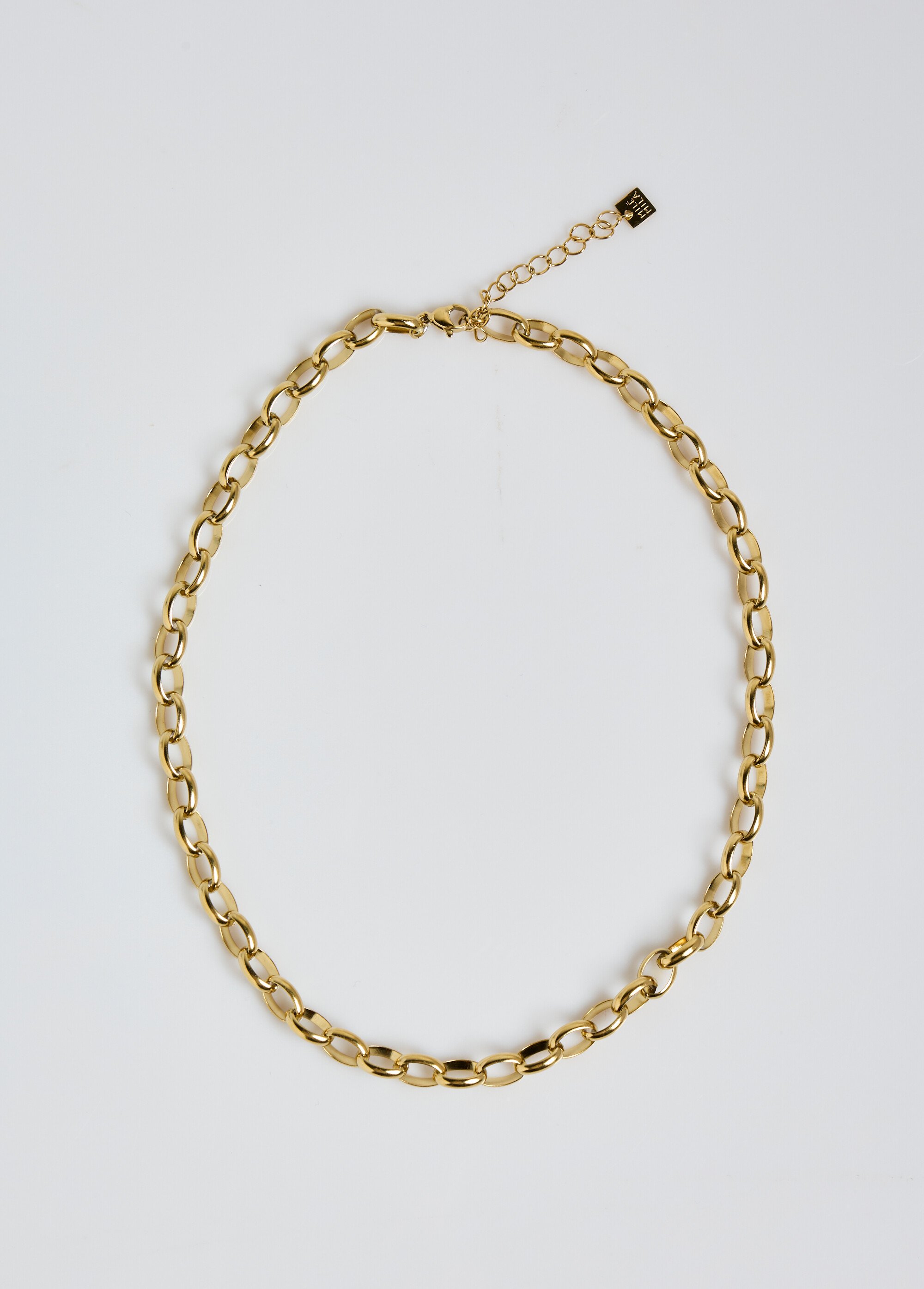 Collier acier inox, maille forçat ovale Doré MILM25HN03 FA1