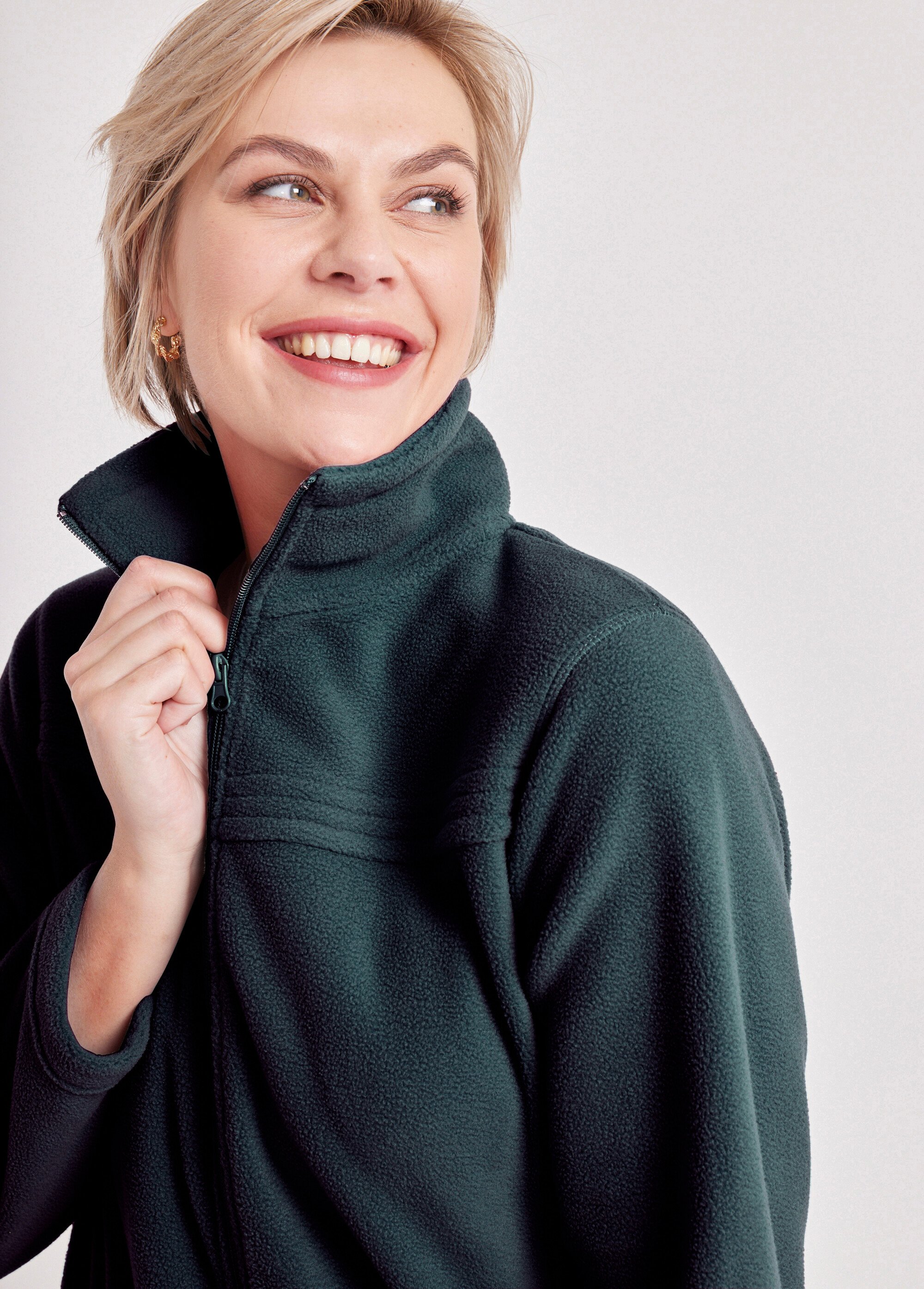 Blouson zippé manches longues polaire