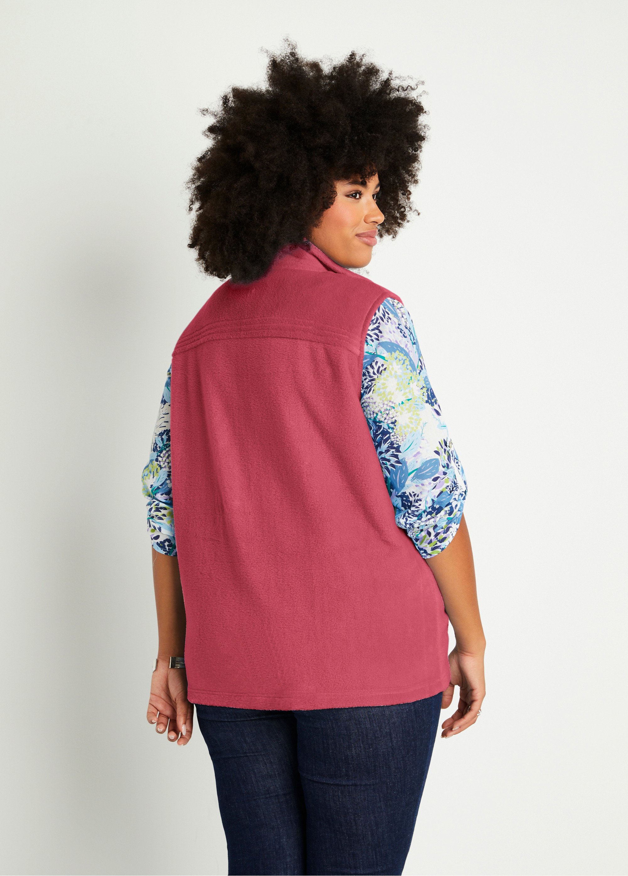 Blouson zippé sans manches polaire