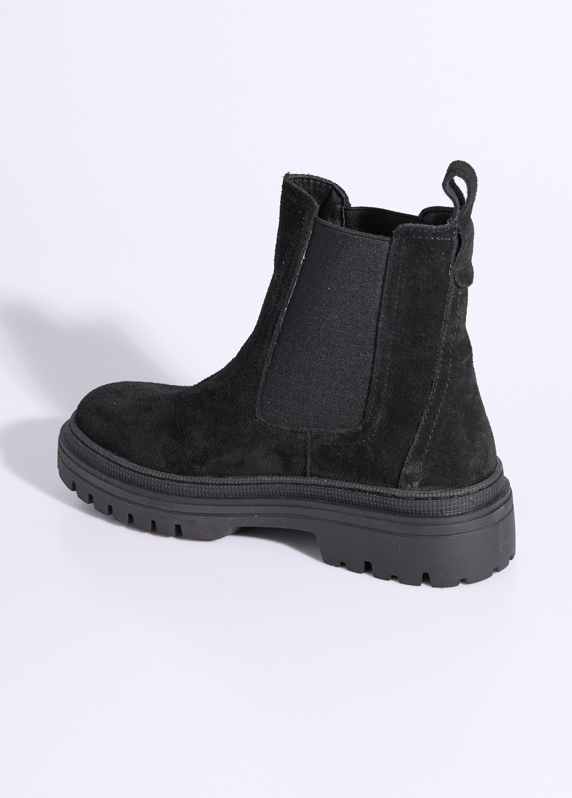 Boots Chelsea compensées et montantes Femme Noir JPAL-1117 DO1