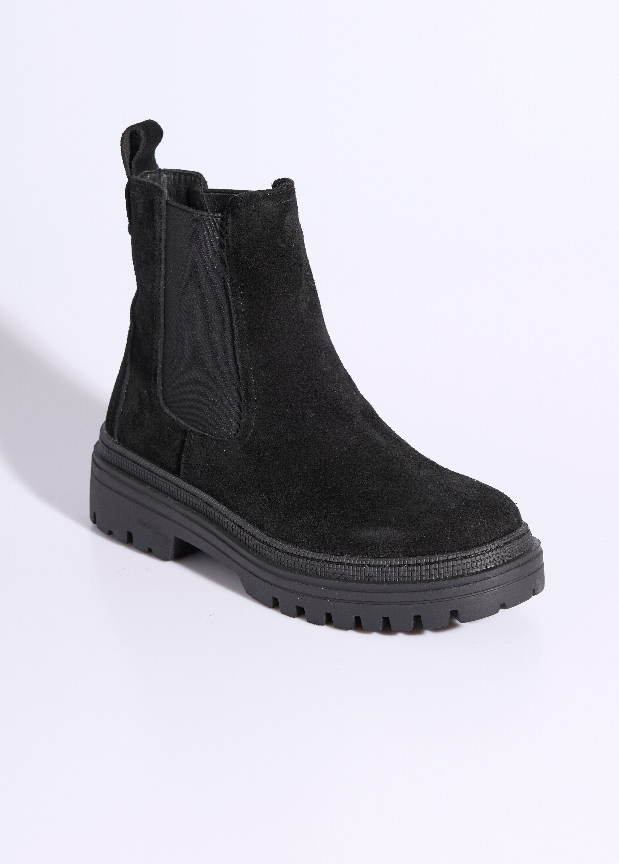 Boots Chelsea compensées et montantes Femme Noir JPAL-1117 FA1