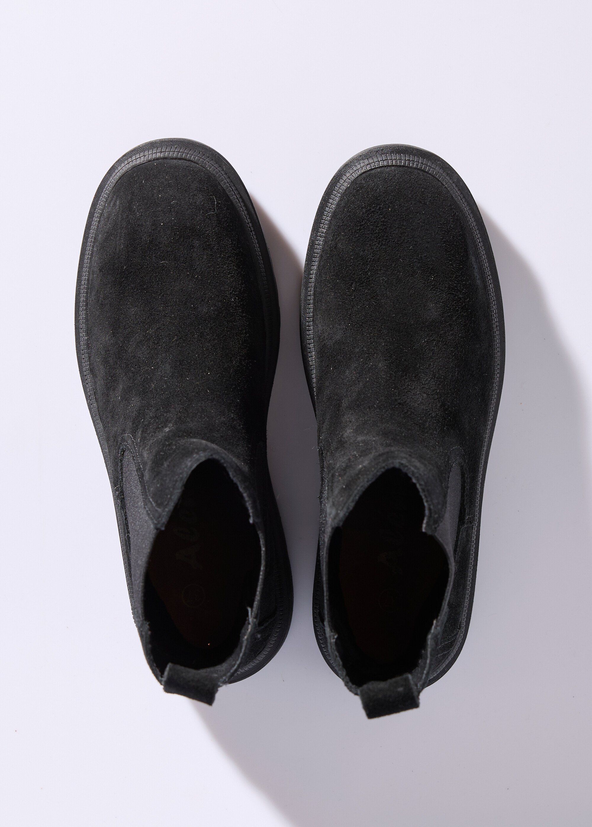 Boots Chelsea compensées et montantes Femme Noir JPAL-1117 OV1