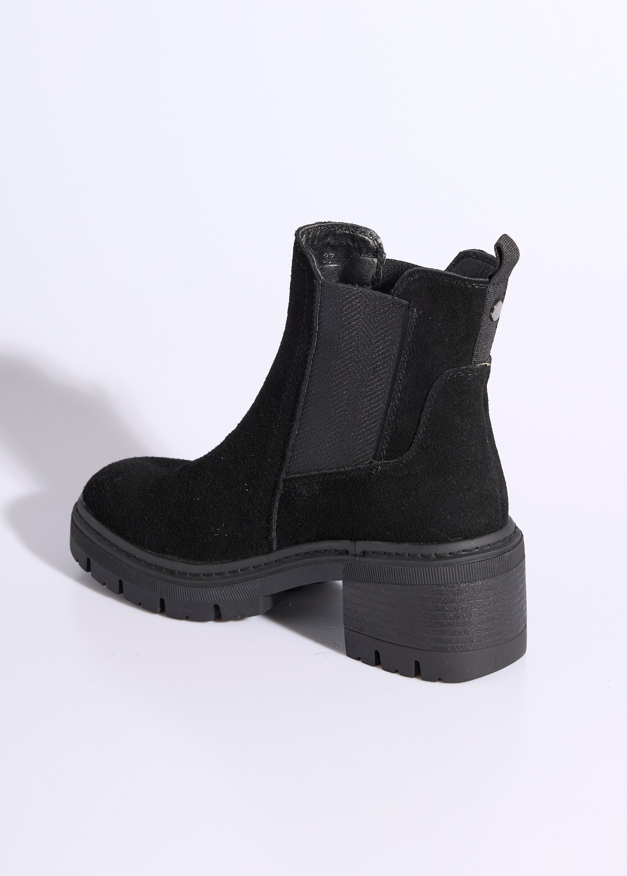 Boots Chelsea élastique fantaisie Femme Noir JPAL-1116 DO1