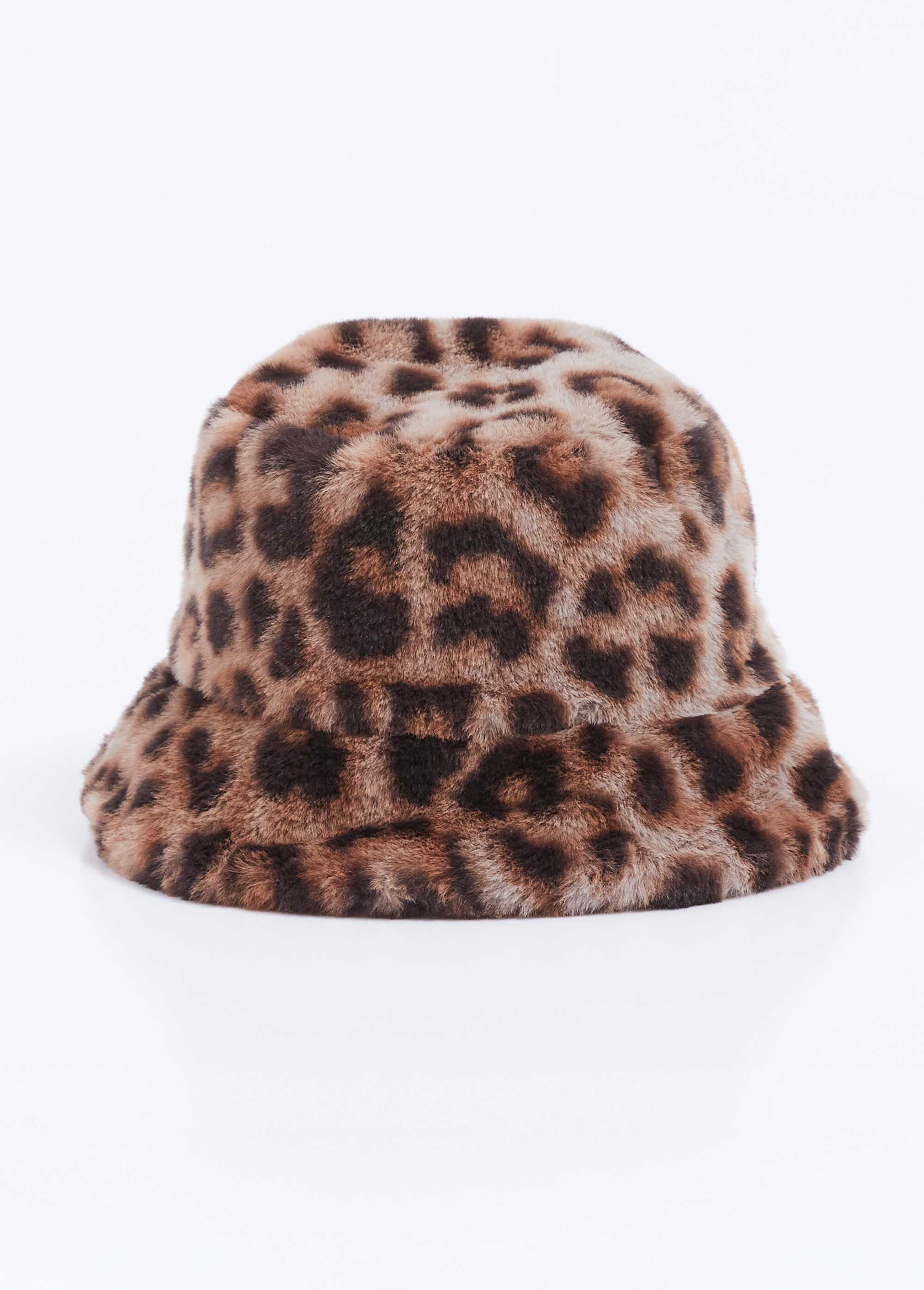Chapeau seau bob fausse fourrure Femme IMPRIME MARRON URVAN FA1