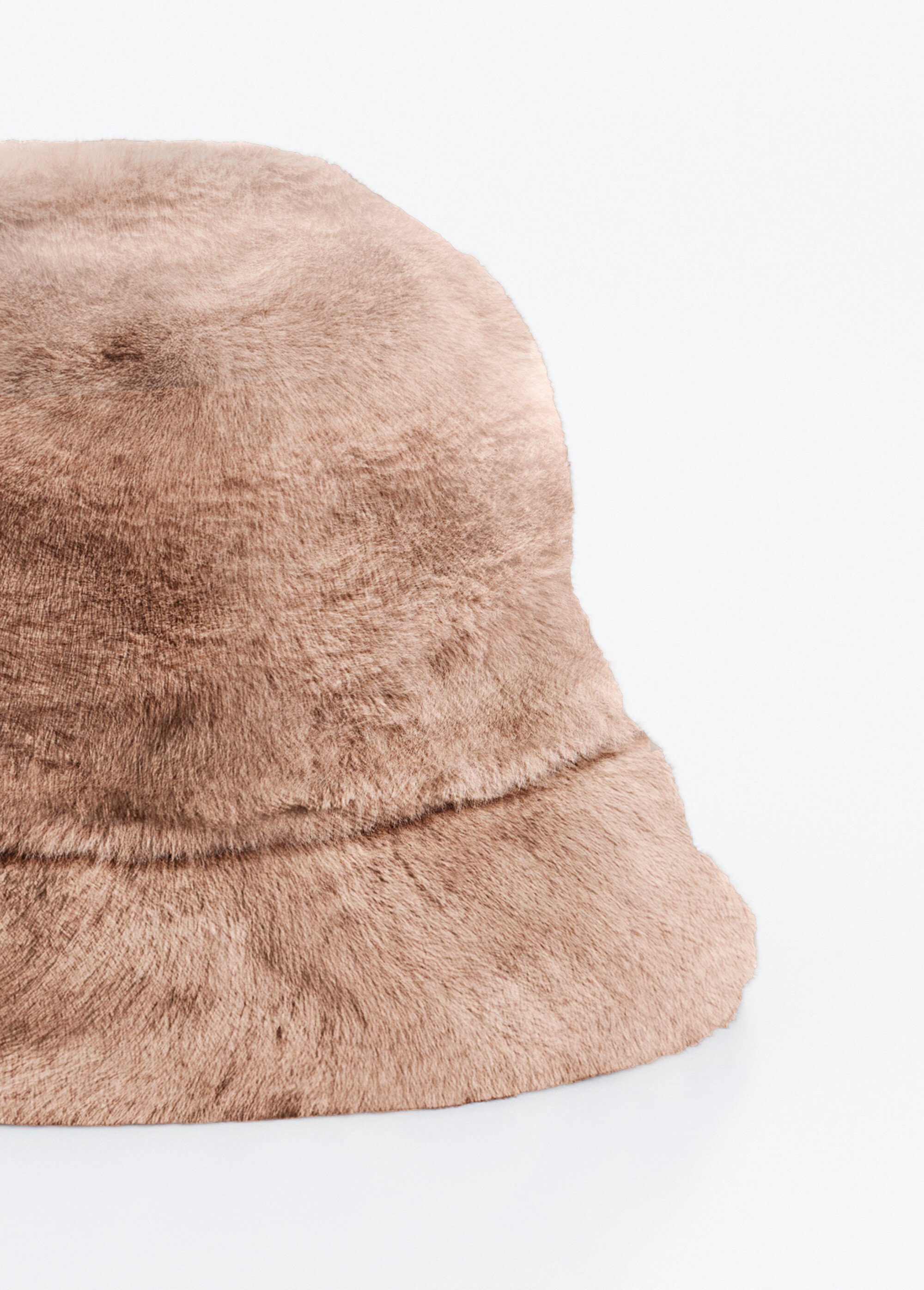 Chapeau seau bob fausse fourrure Femme UNI MARRON URVAN DE1