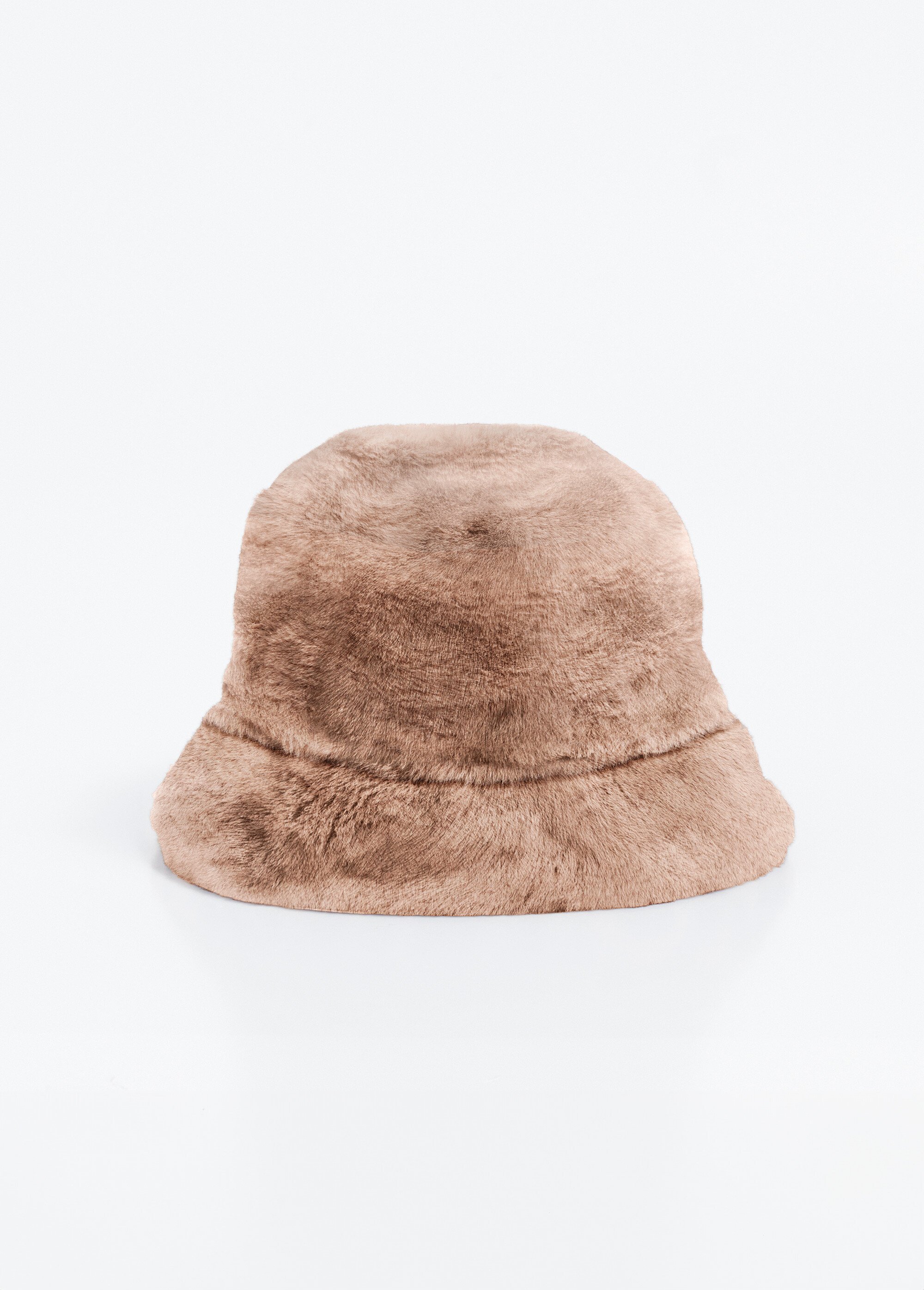 Chapeau seau bob fausse fourrure Femme UNI MARRON URVAN FA1
