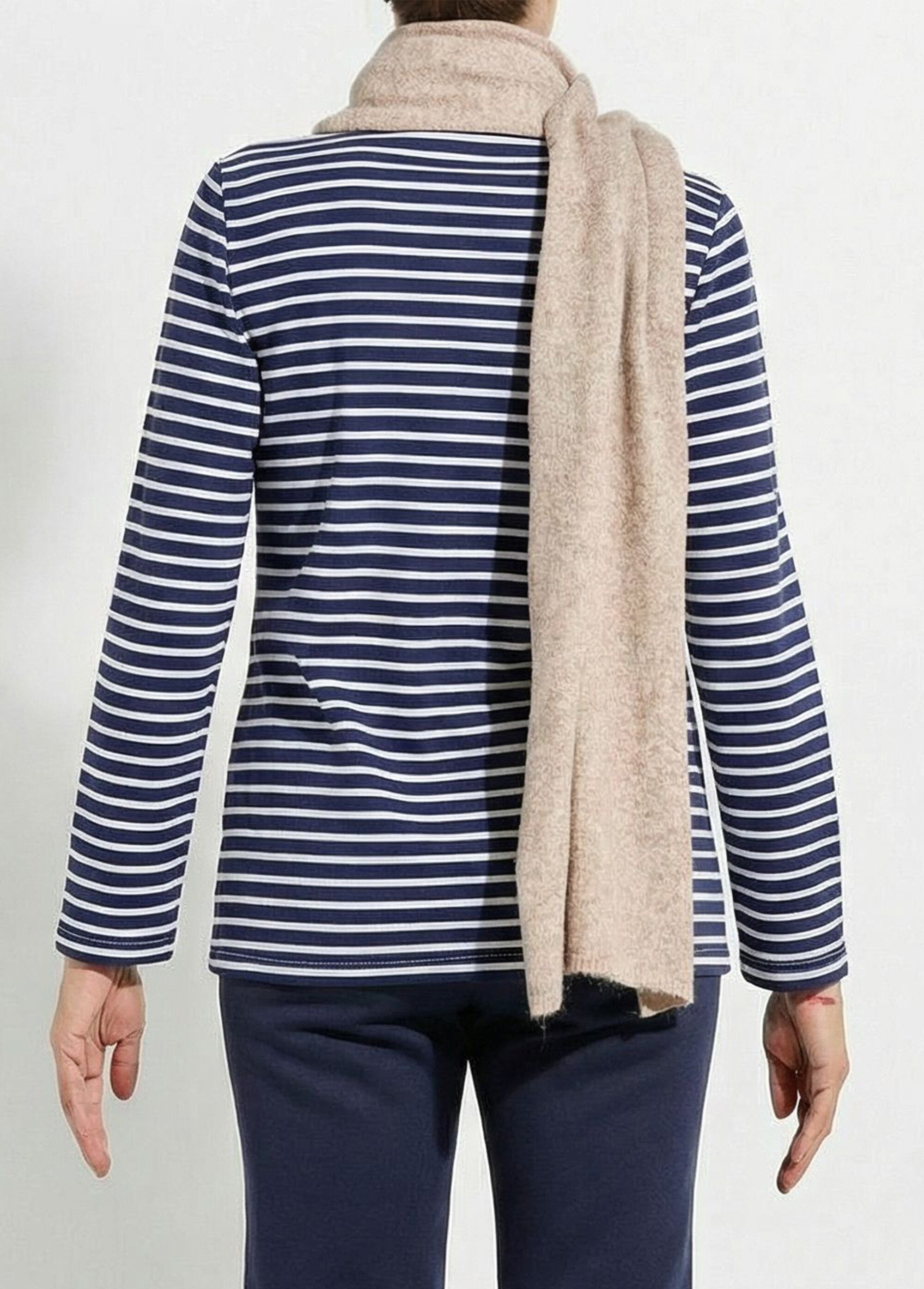 Écharpe en maille chaude avec laine Femme BEIGE CHINE UBERTO DO1