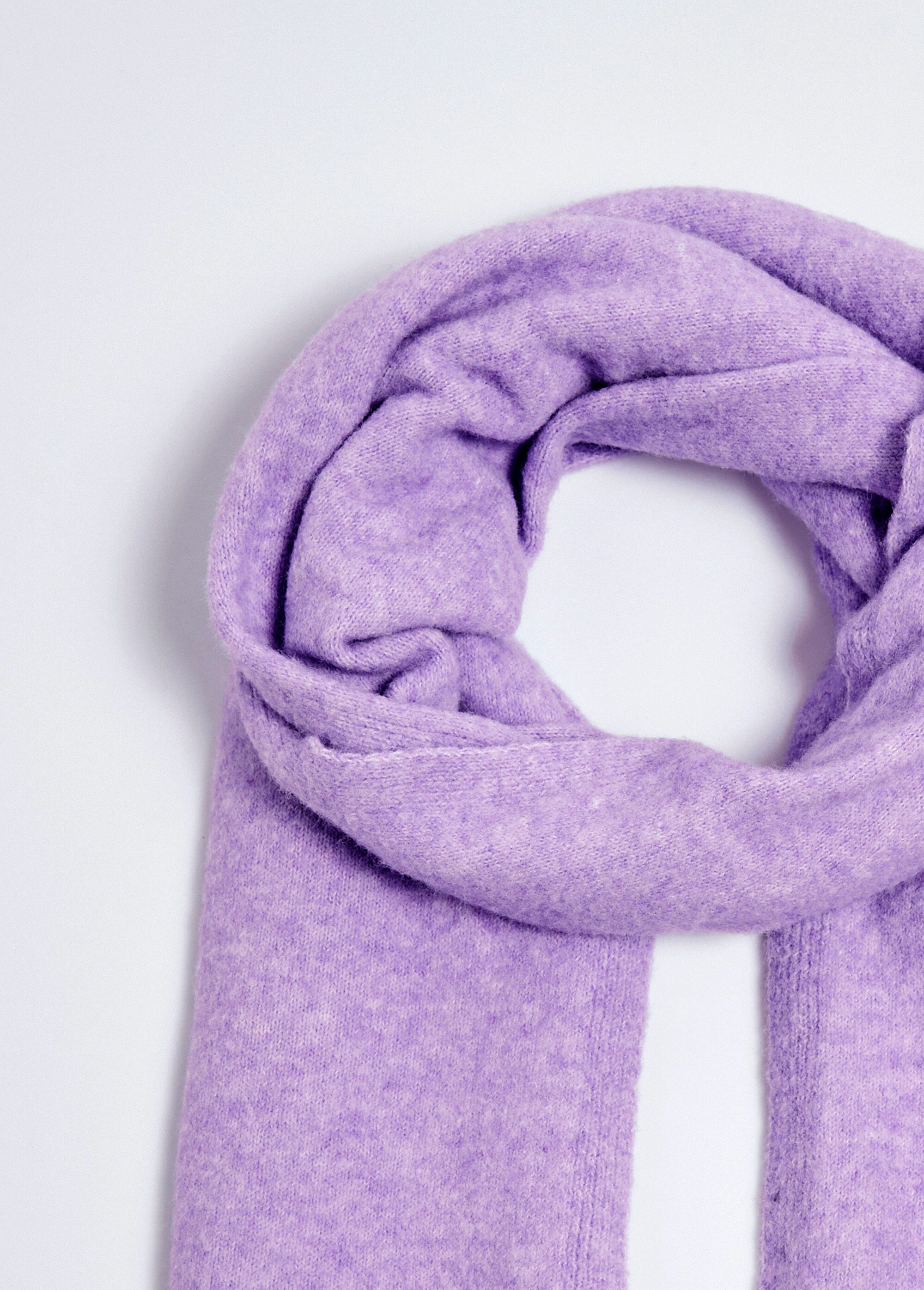 Écharpe en maille chaude avec laine Femme Violet UBERTO DE1