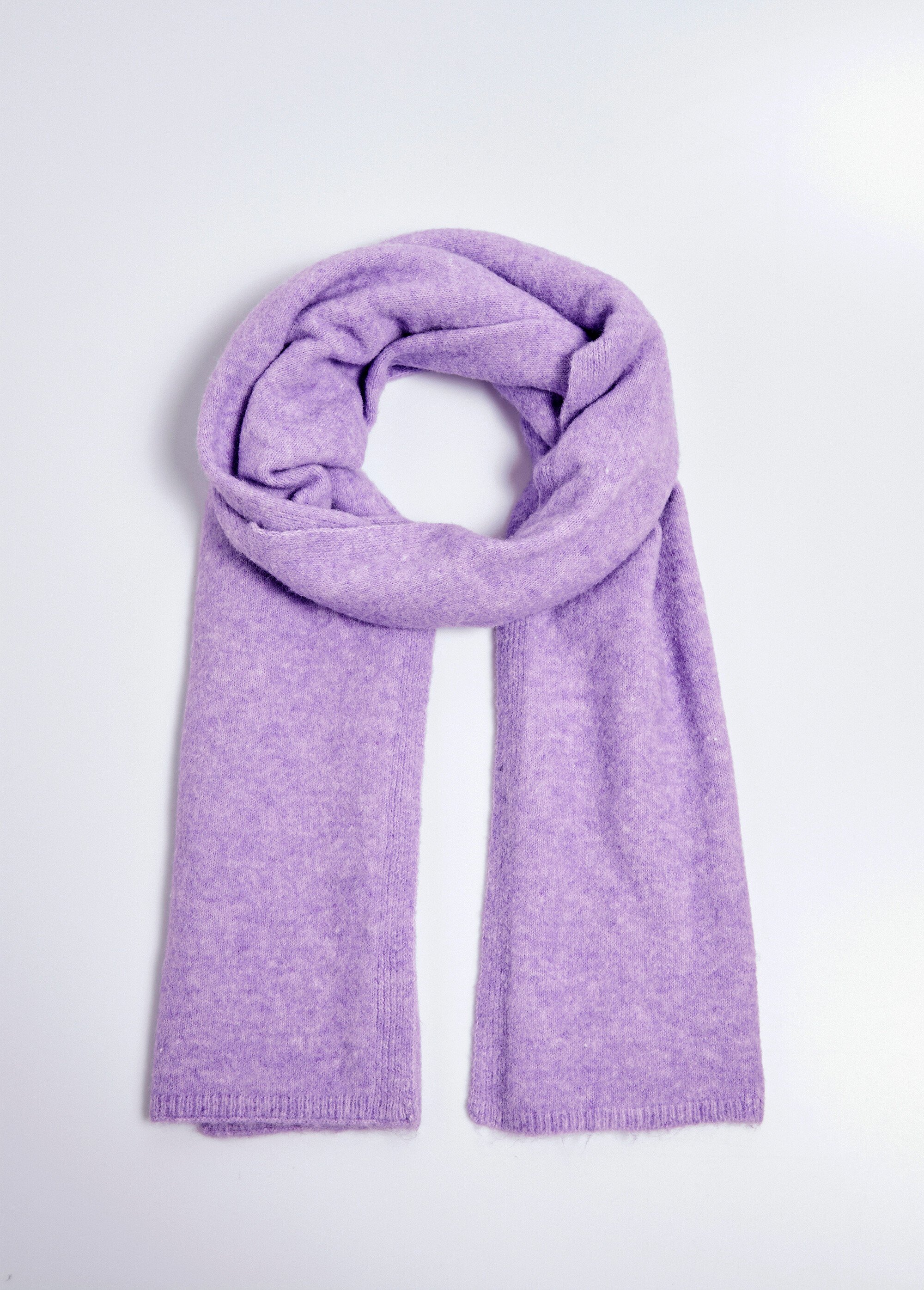 Écharpe en maille chaude avec laine Femme Violet UBERTO FA1